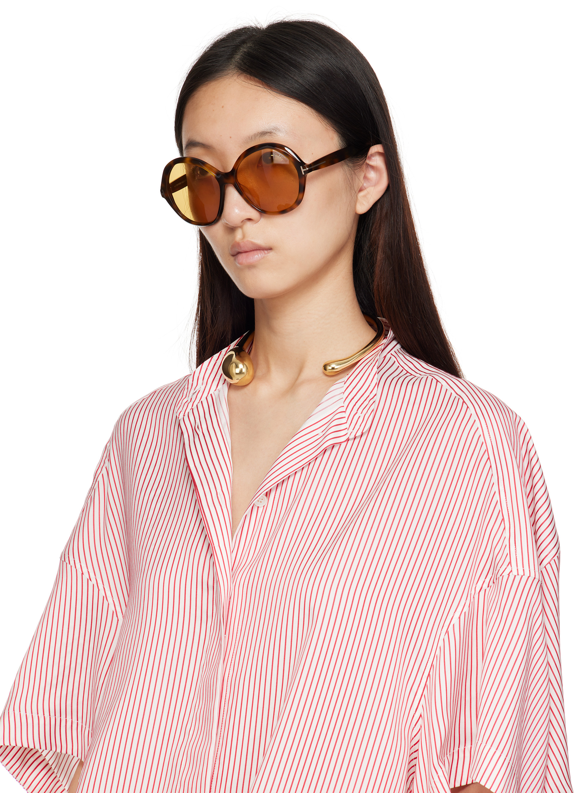 TOM FORD: Brown Annabelle-02 Sunglasses | SSENSE