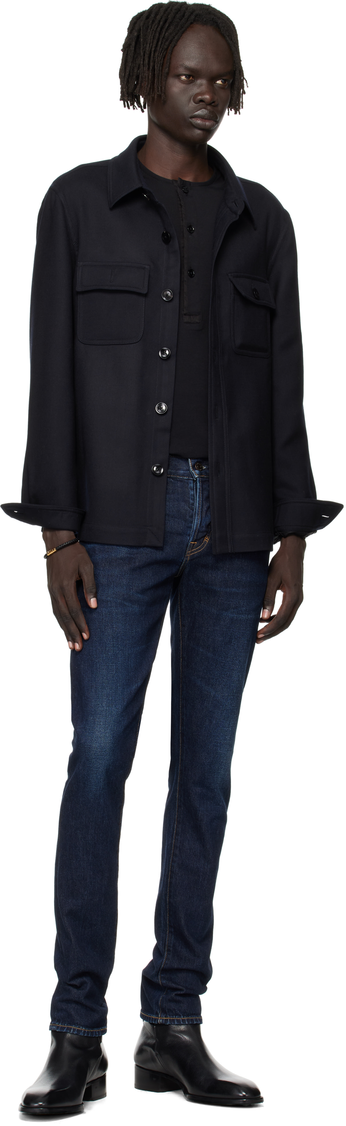 TOM FORD: Tubular レザーブレスレット | SSENSE 日本