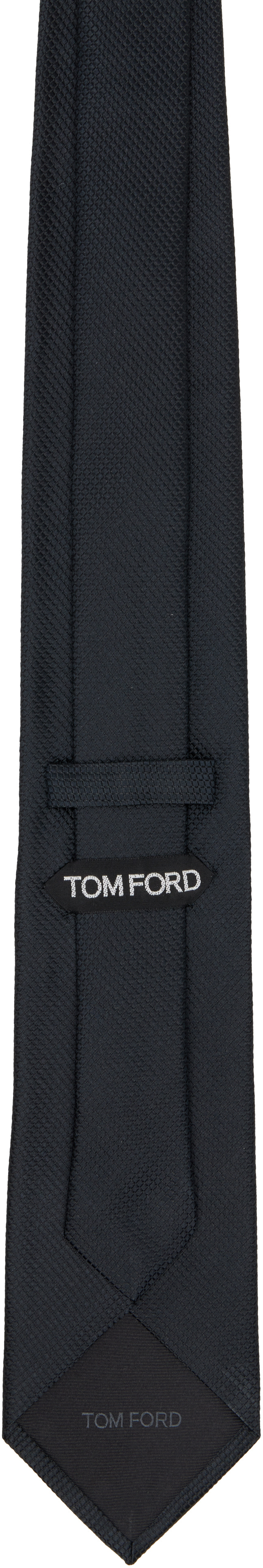 TOM FORD - ブラック Solid Natte ネクタイ
