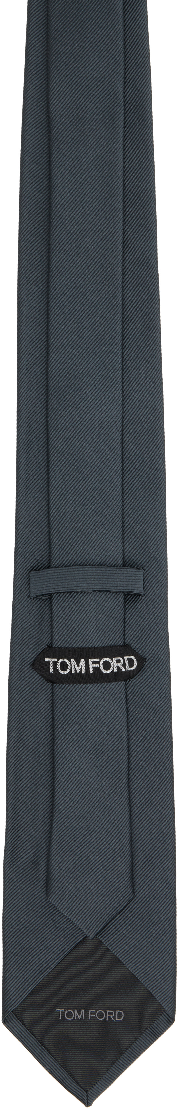 TOM FORD - Gray Solid Twill Tie