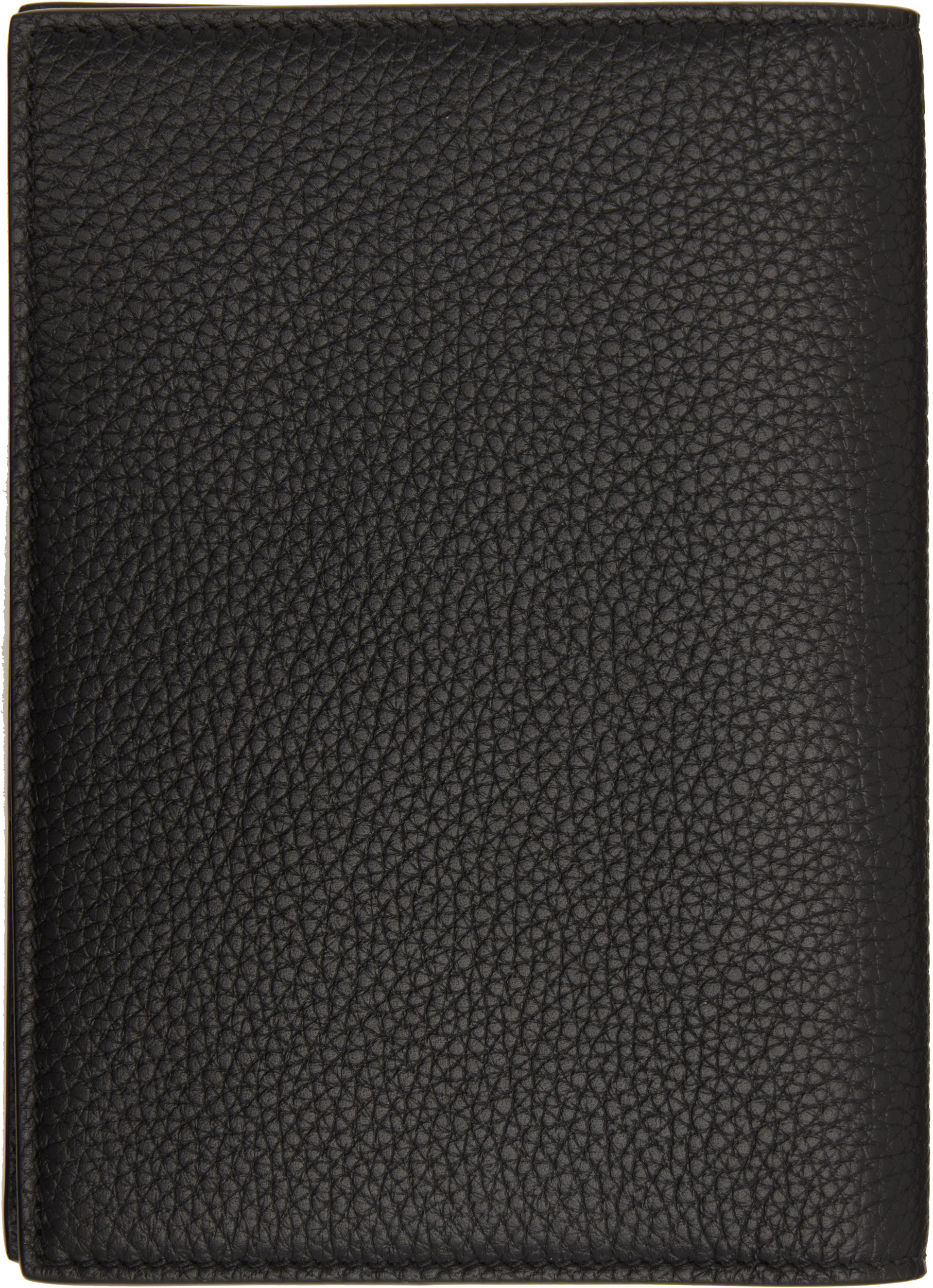 TOM FORD ブラック パスポートケース TOM FORD: ブラック T Line ソフトグレインレザー パスポートケース
