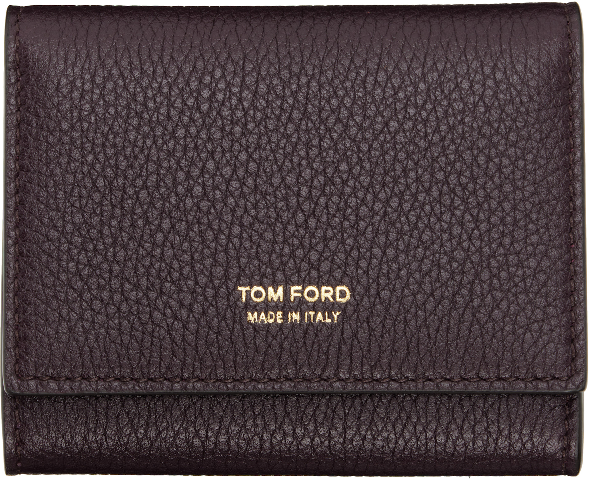 TOM FORD - Burgundy Soft Grain Leather Slim Card Holder