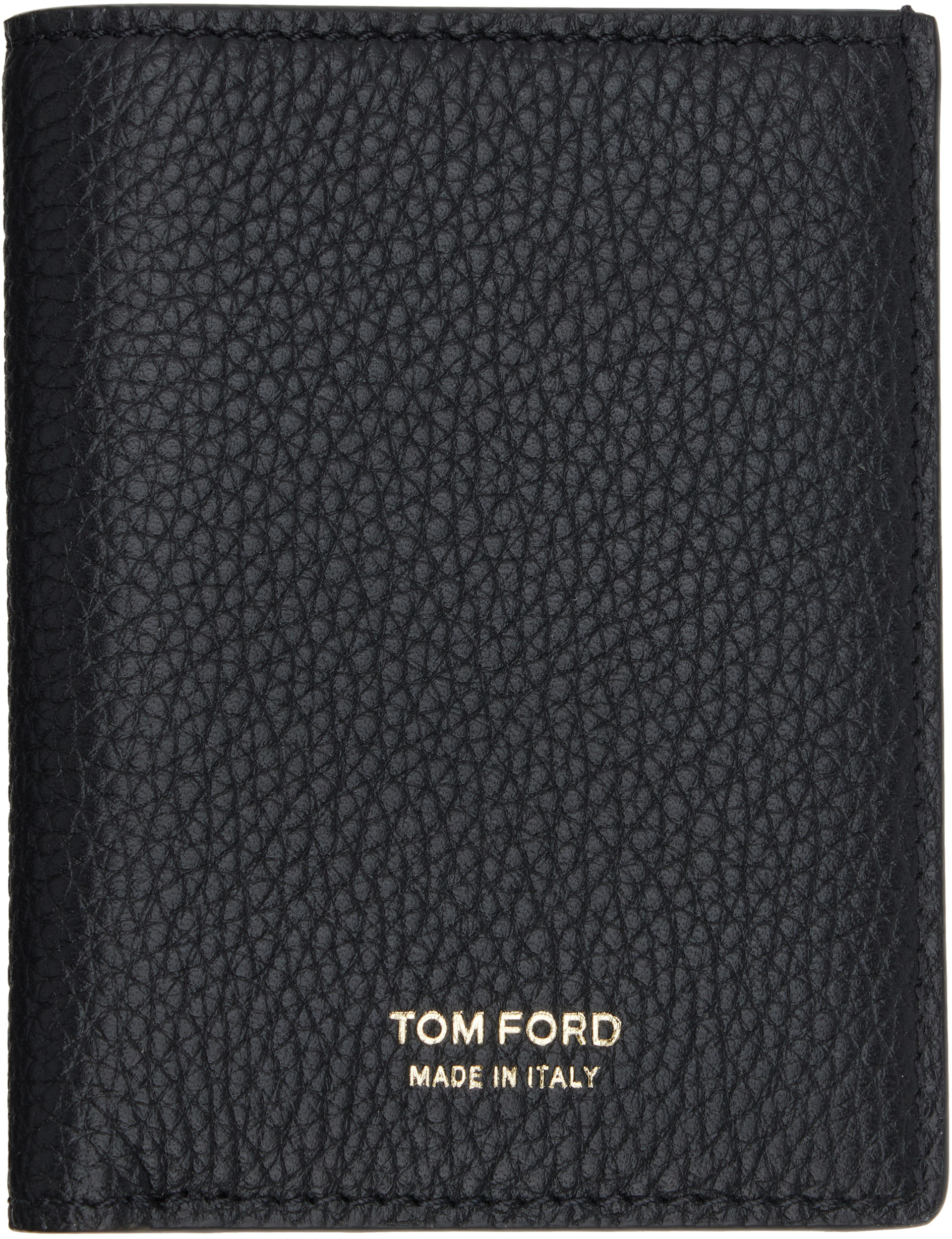 TOM FORD: ブラック グレインレザー 二つ折りカードケース | SSENSE 日本