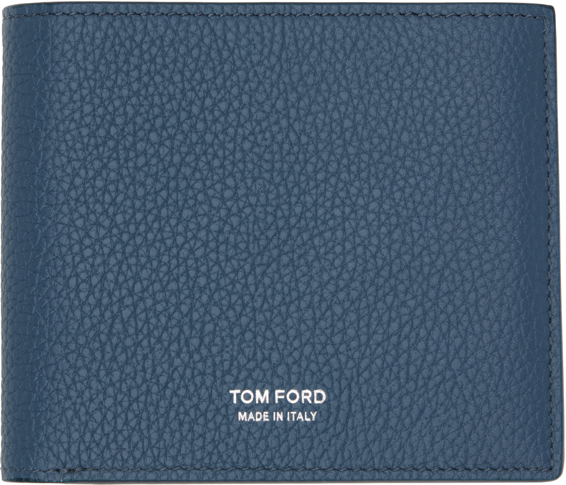 TOM FORD - 블루 그레인 가죽 클래식 반지갑