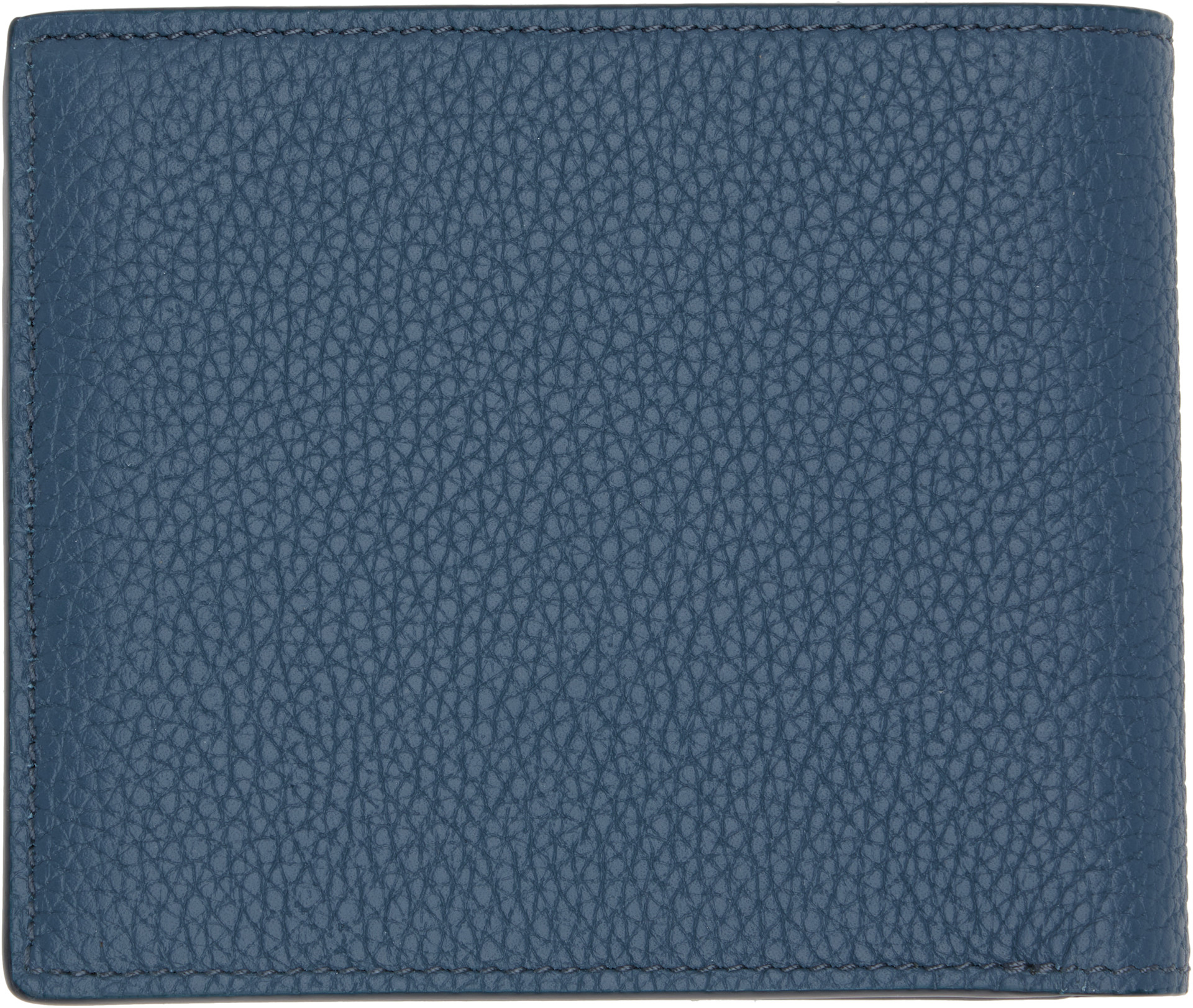 TOM FORD: Blue Grain Leather Classic Bifold Wallet | SSENSE