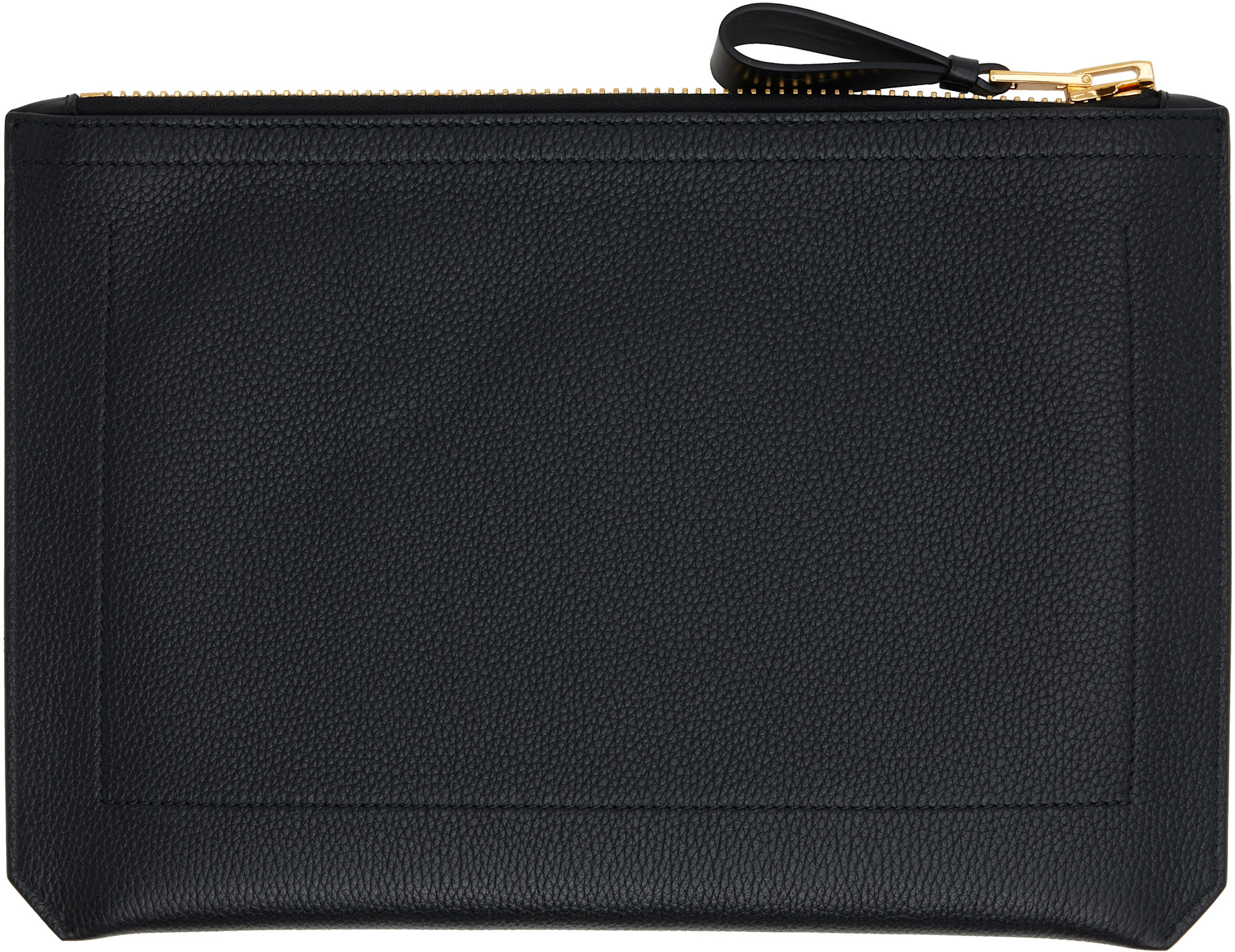 TOM FORD: Black Buckley Small Handle Portfolio Document Holder