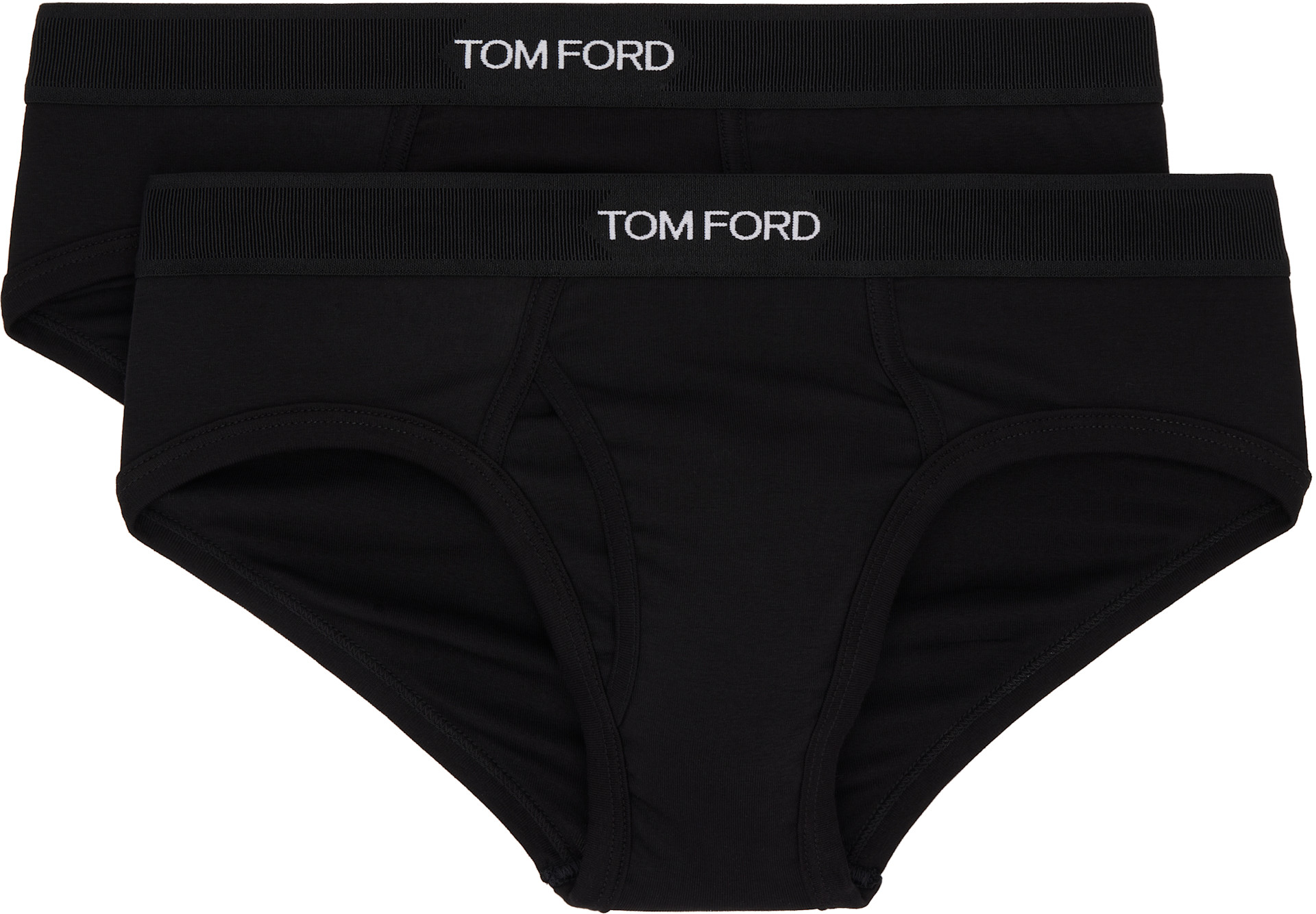 TOM FORD - ブラック コットン ブリーフ 2枚セット