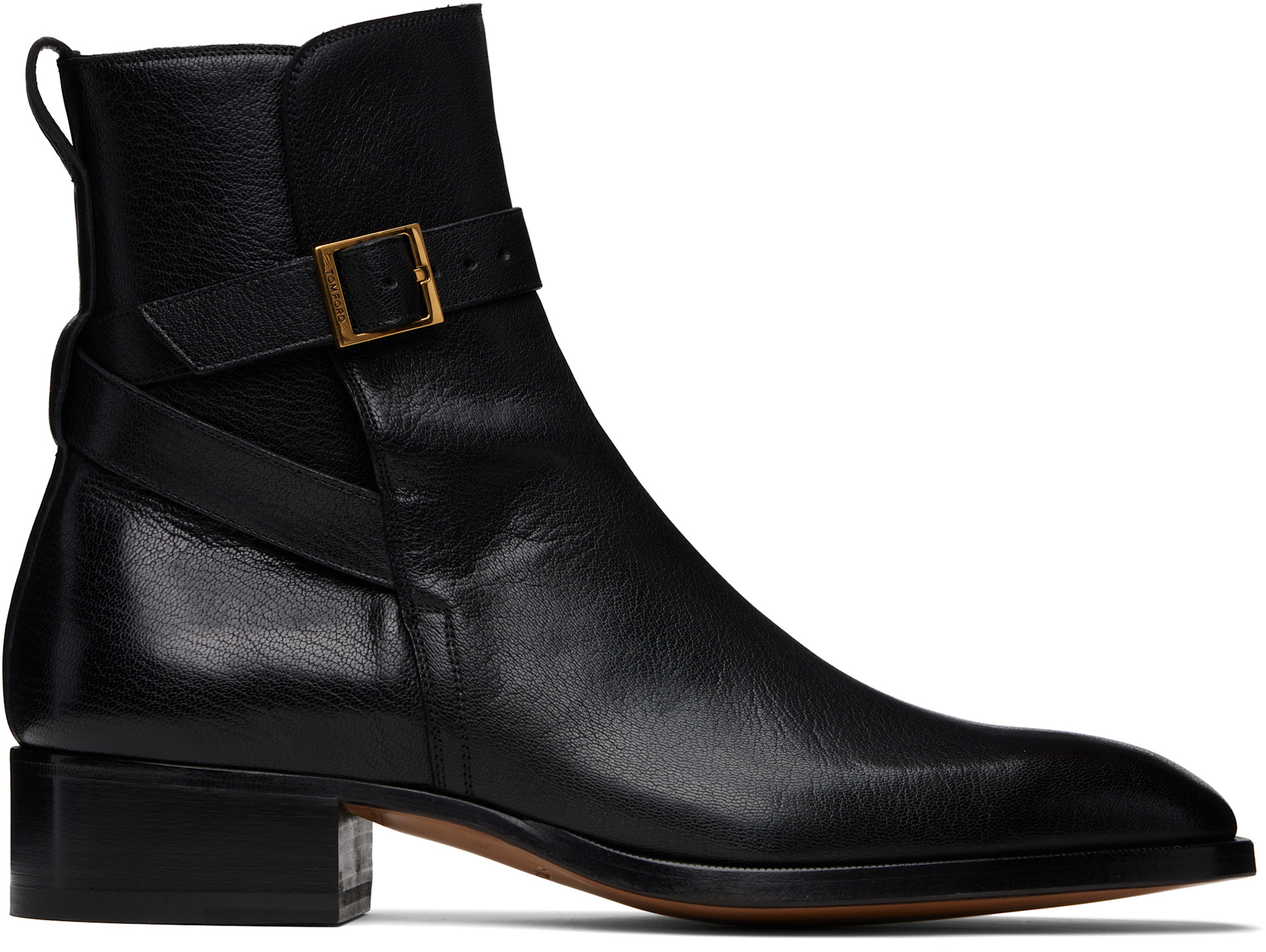 TOM FORD - ブラック Supple Grain Kenneth バックルブーツ