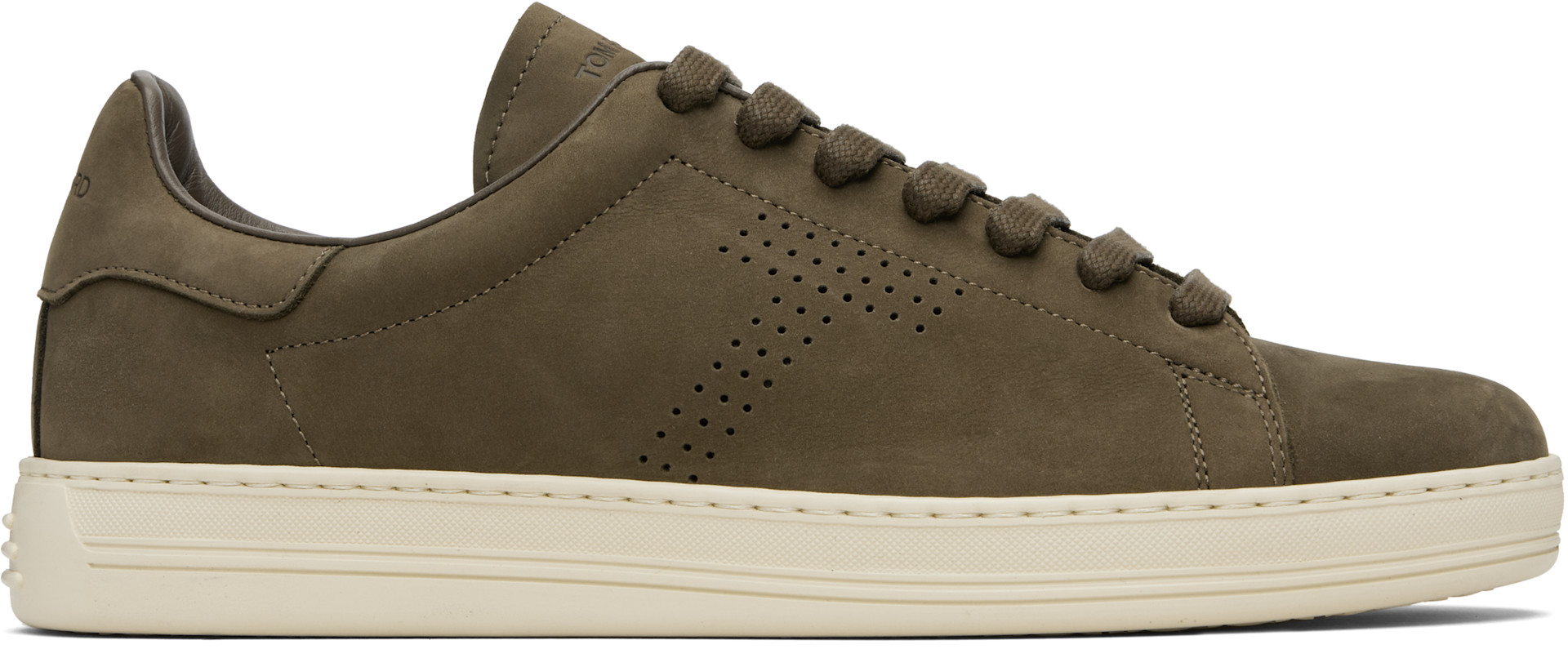TOM FORD - Baskets Warwick kaki en nubuck