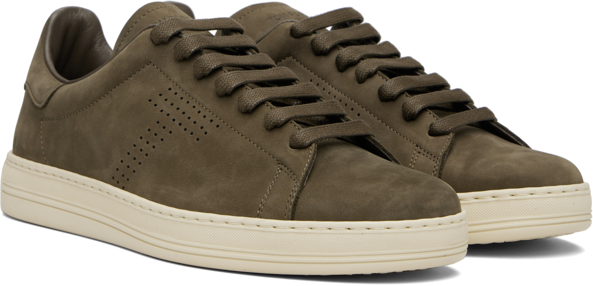 TOM FORD - Baskets Warwick kaki en nubuck