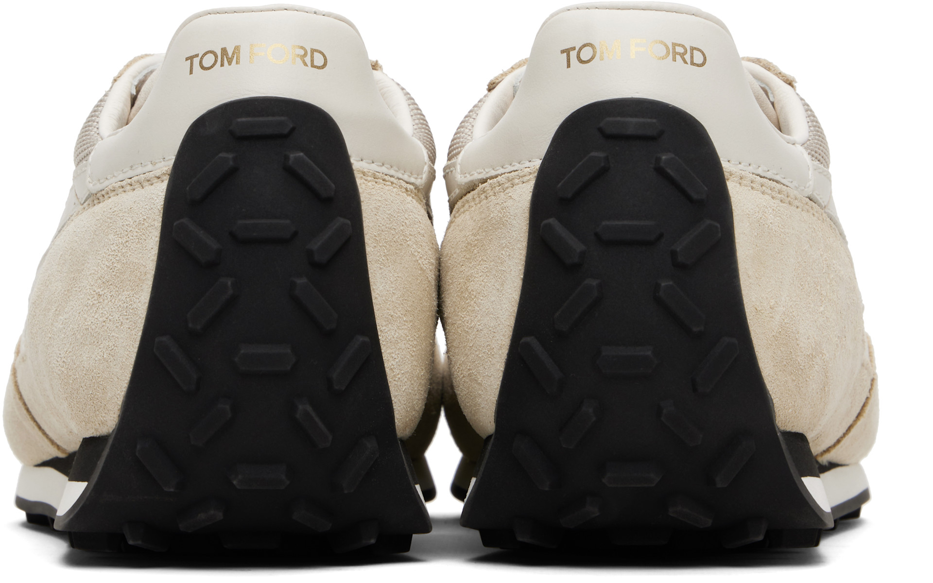 TOM FORD - 베이지 스웨이드 믹 스니커즈