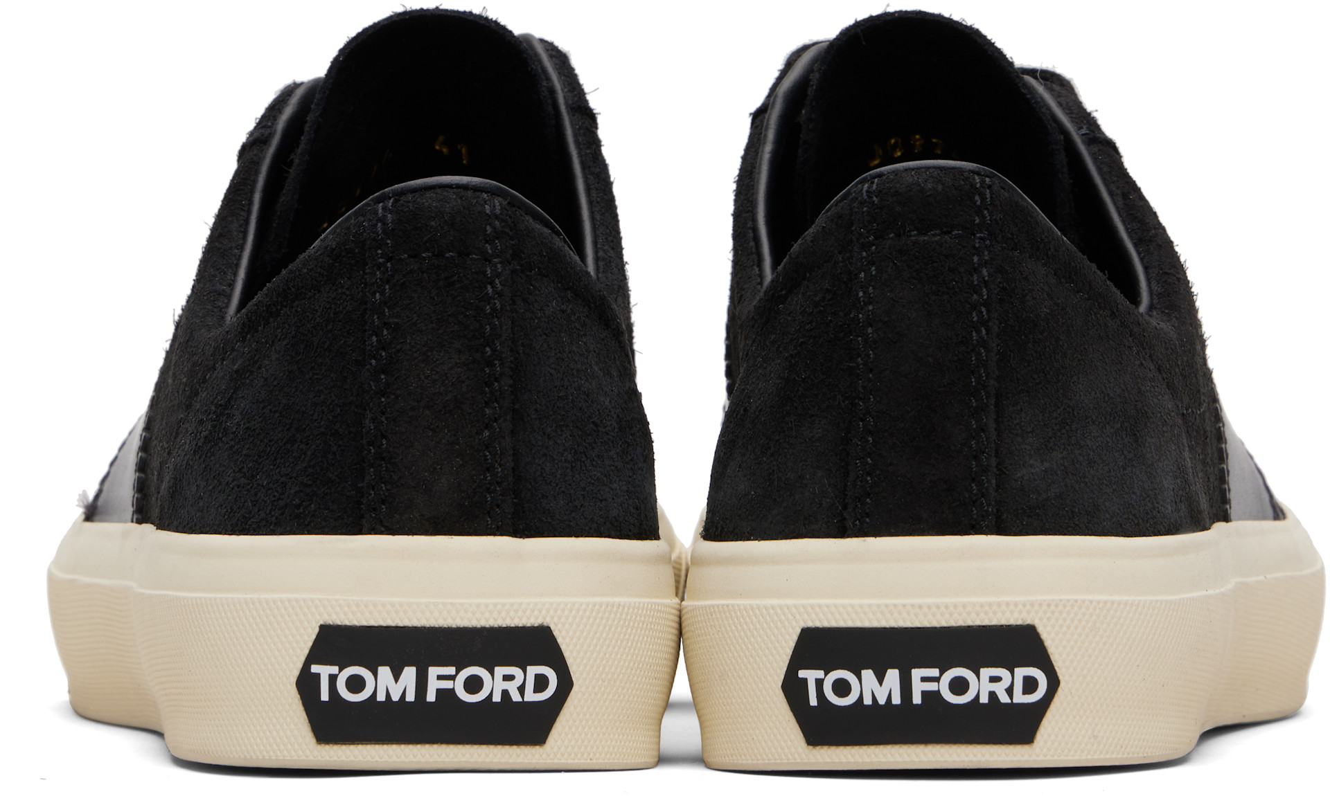 TOM FORD - 블랙 스웨이드 캠브리지 스니커즈