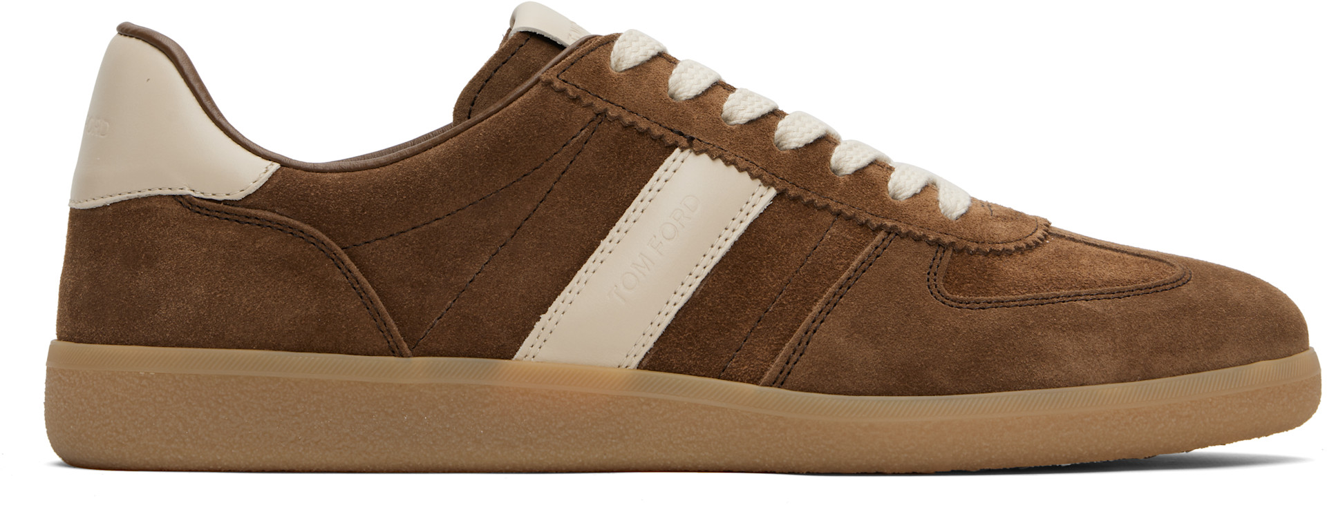 TOM FORD - Baskets Archer brunes en suède