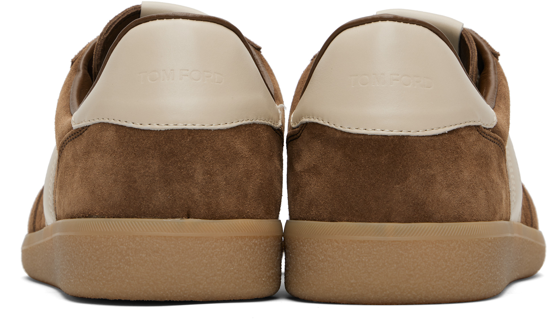 TOM FORD - Baskets Archer brunes en suède
