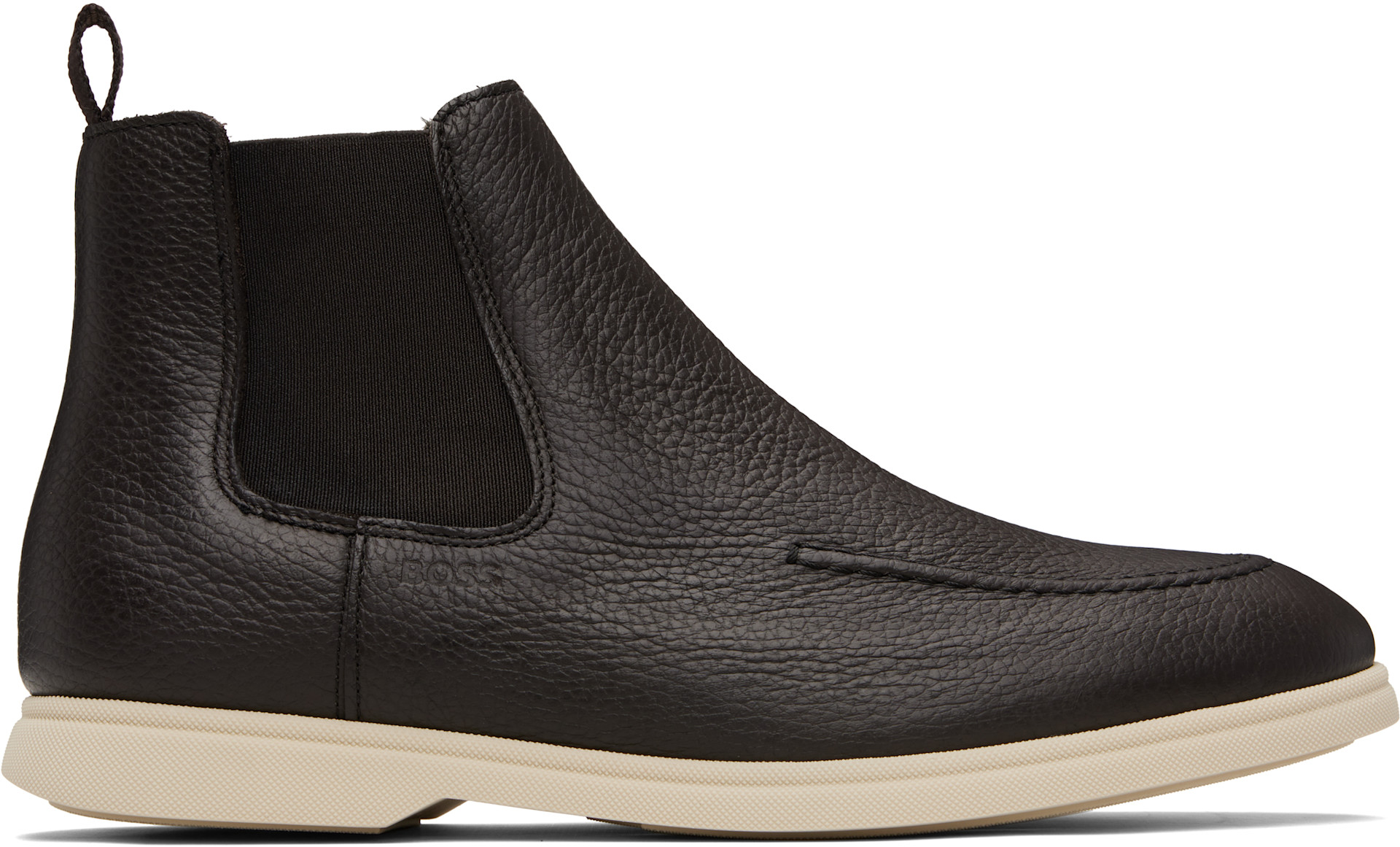 BOSS: Brown Leather Chelsea Boots | SSENSE display picture 3