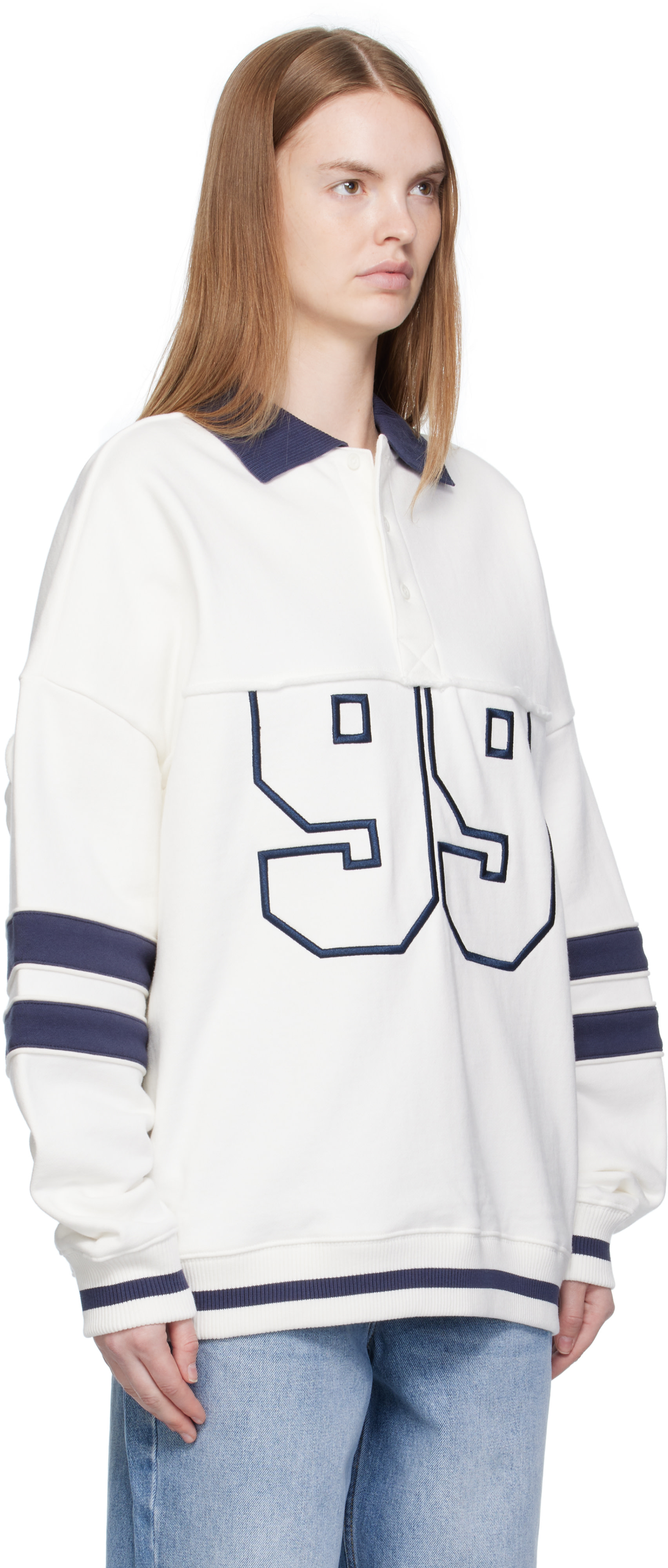 Ksubi - Pull boyfriend molletonné de style polo '99' blanc