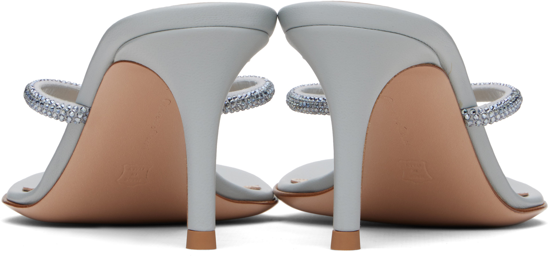 Gianvito Rossi: Blue India Thong 70 Heeled Sandals | SSENSE