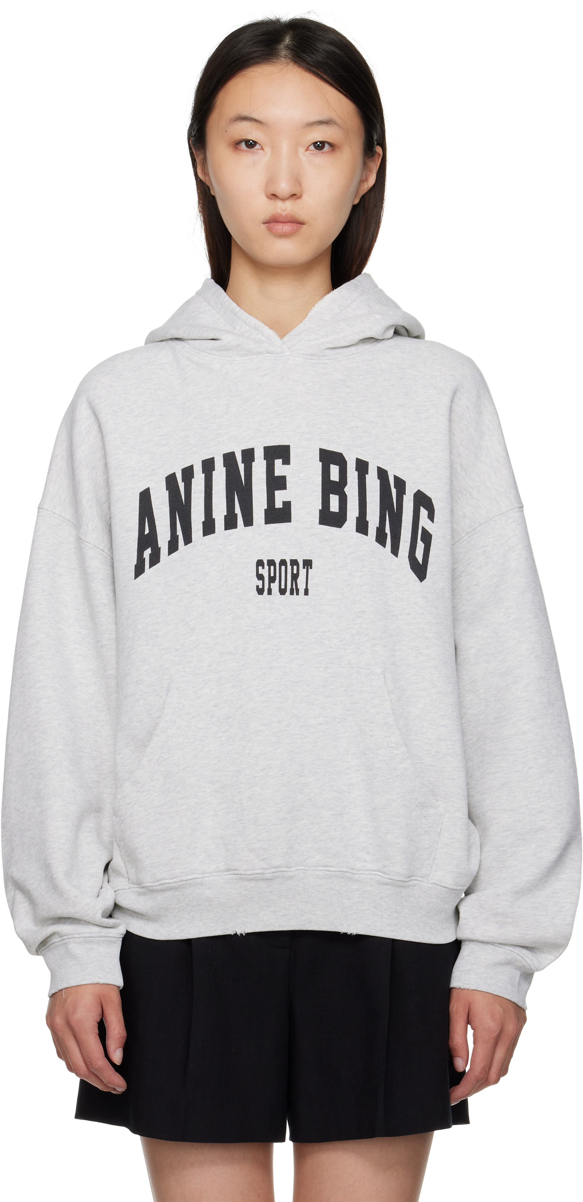 ANINE BING - Pull à capuche Harvey gris