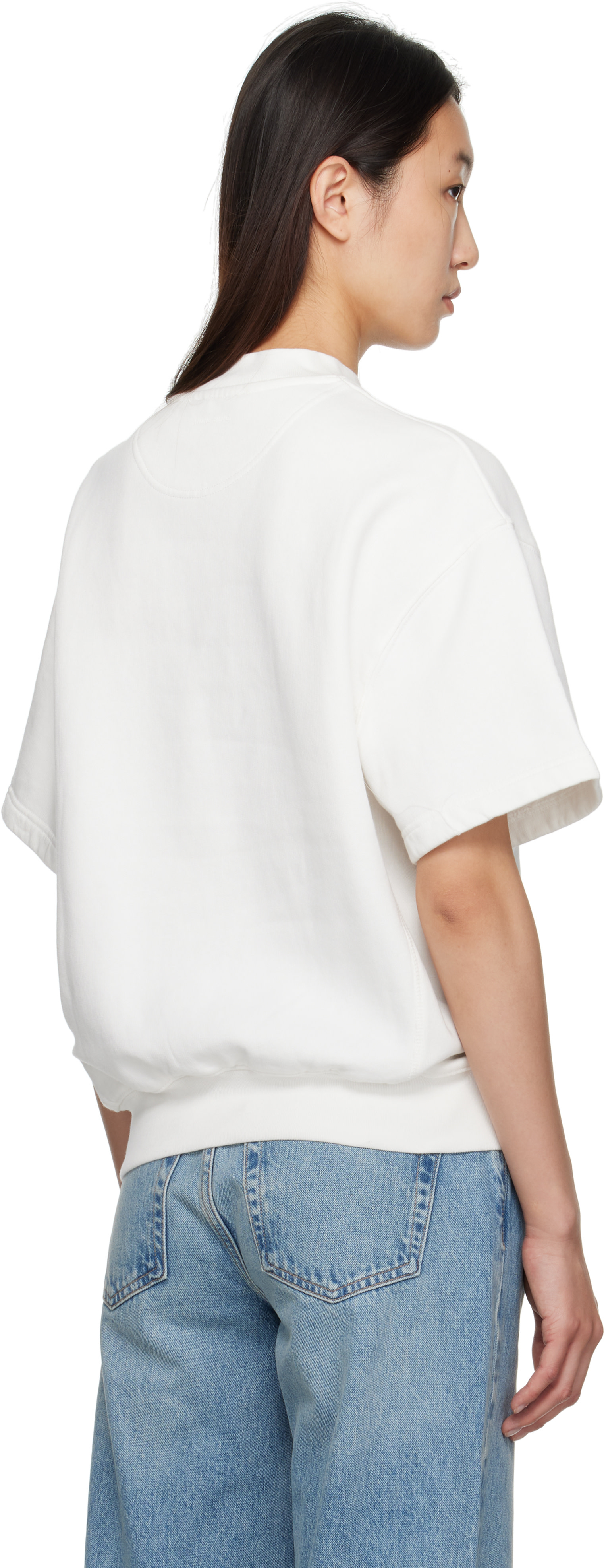 ANINE BING - Pull molletonné Jay 'Bing' blanc cassé