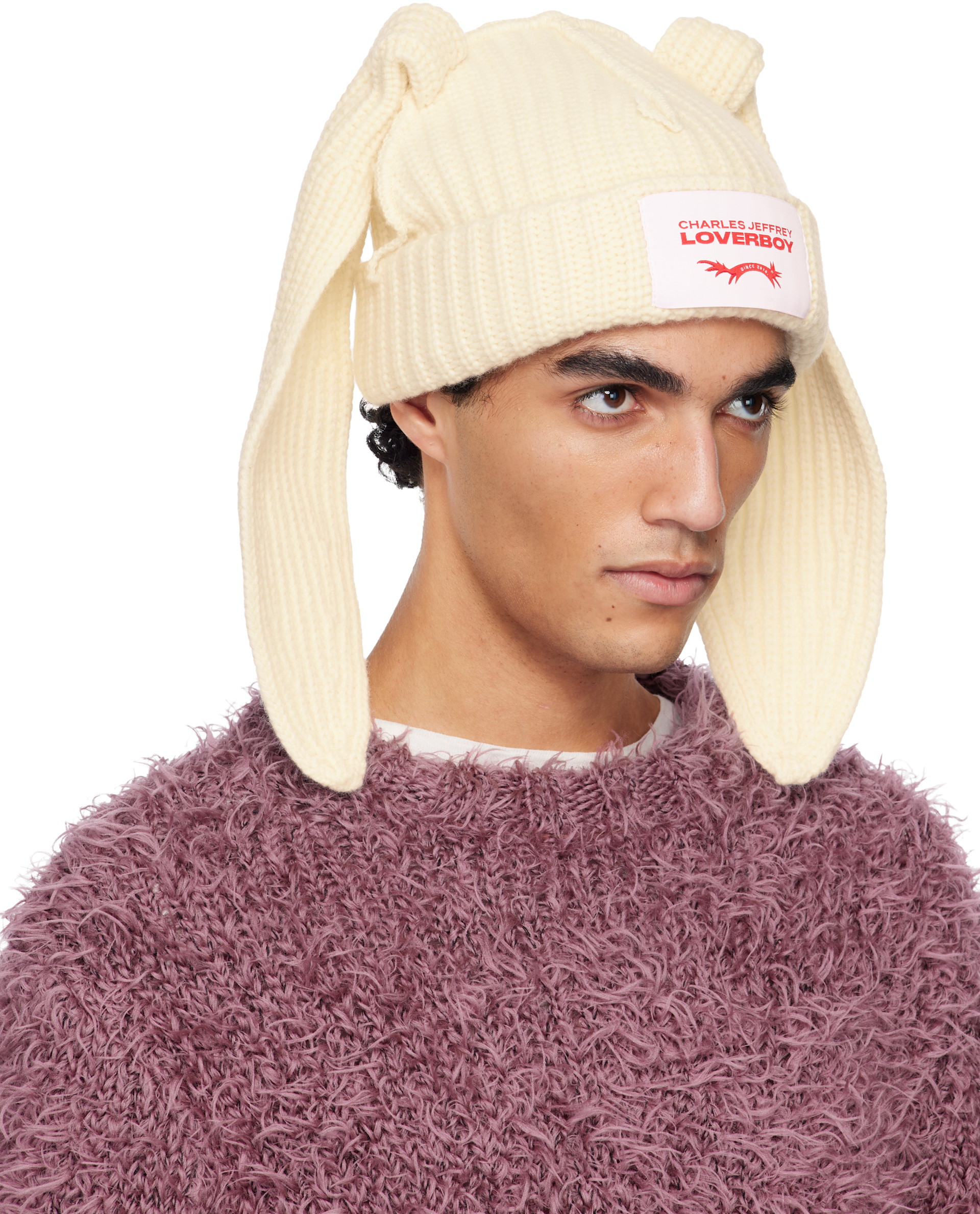 CHARLES JEFFREY LOVERBOY ウサギ　ニット帽 CHARLES JEFFREY LOVERBOY ニット帽 ラバーボーイ うさぎ耳 (Charles