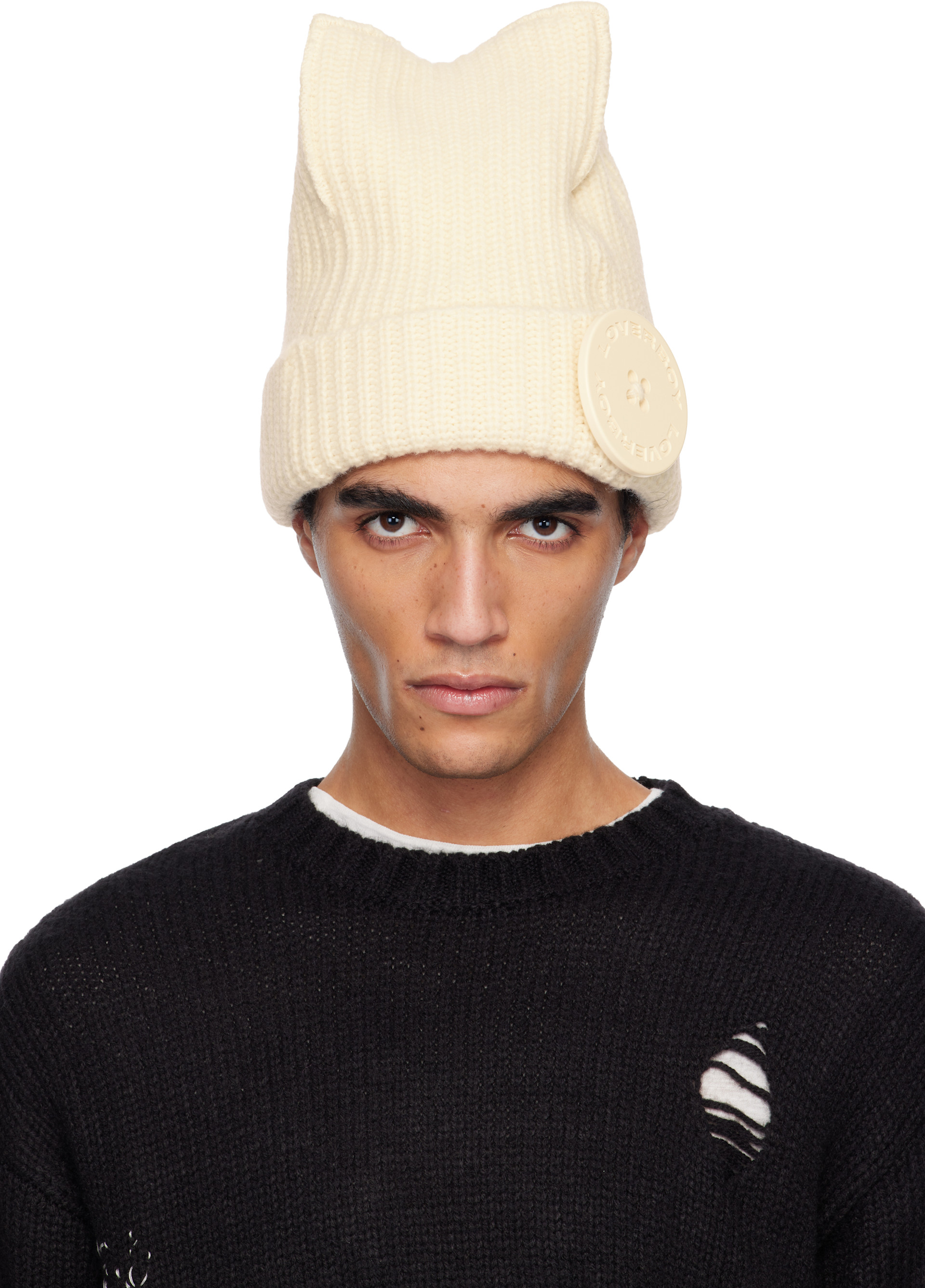 Charles Jeffrey LOVERBOY: Off-White Box Beanie | SSENSE