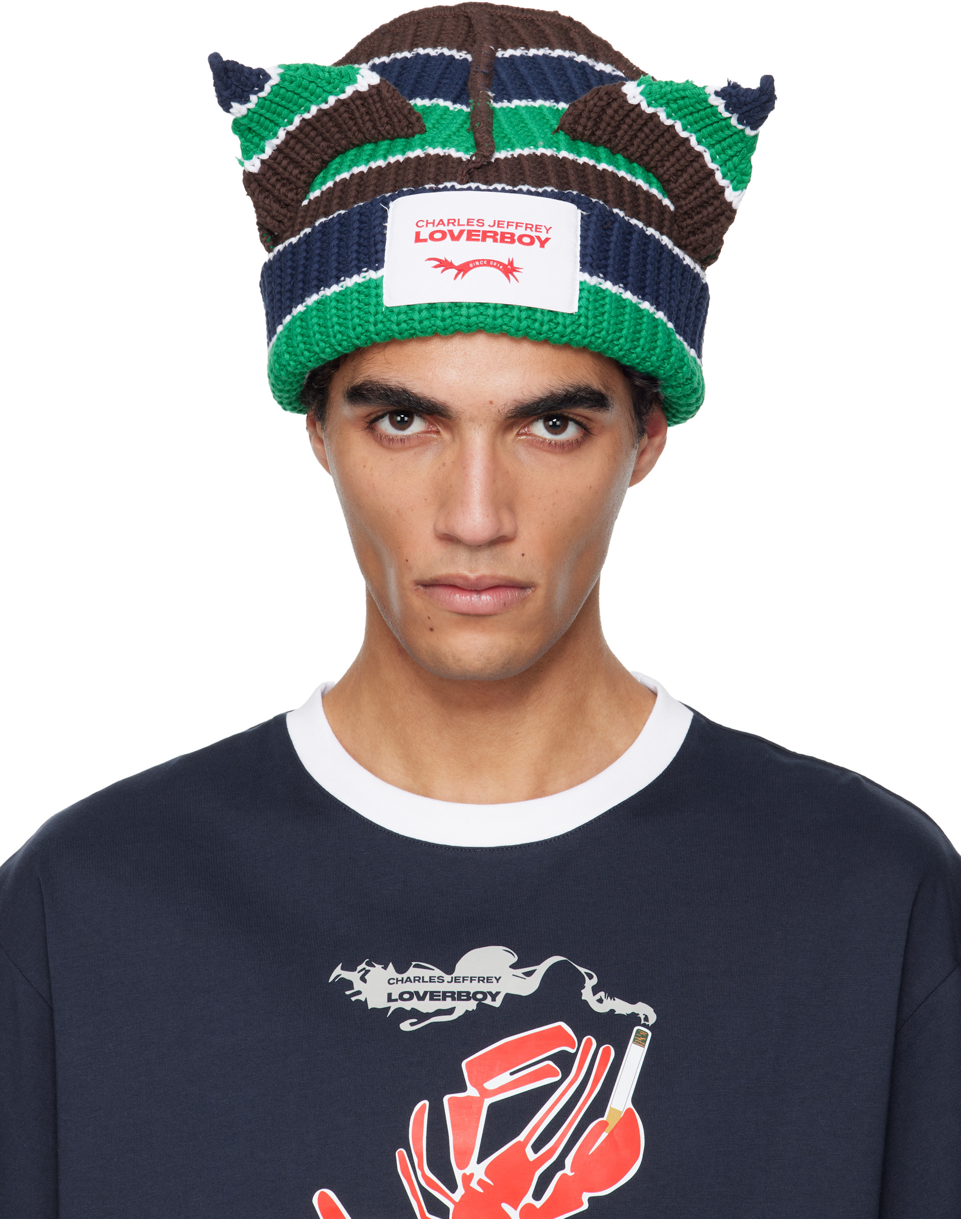 Charles Jeffrey LOVERBOY: マルチカラー Chunky Ears ビーニー 