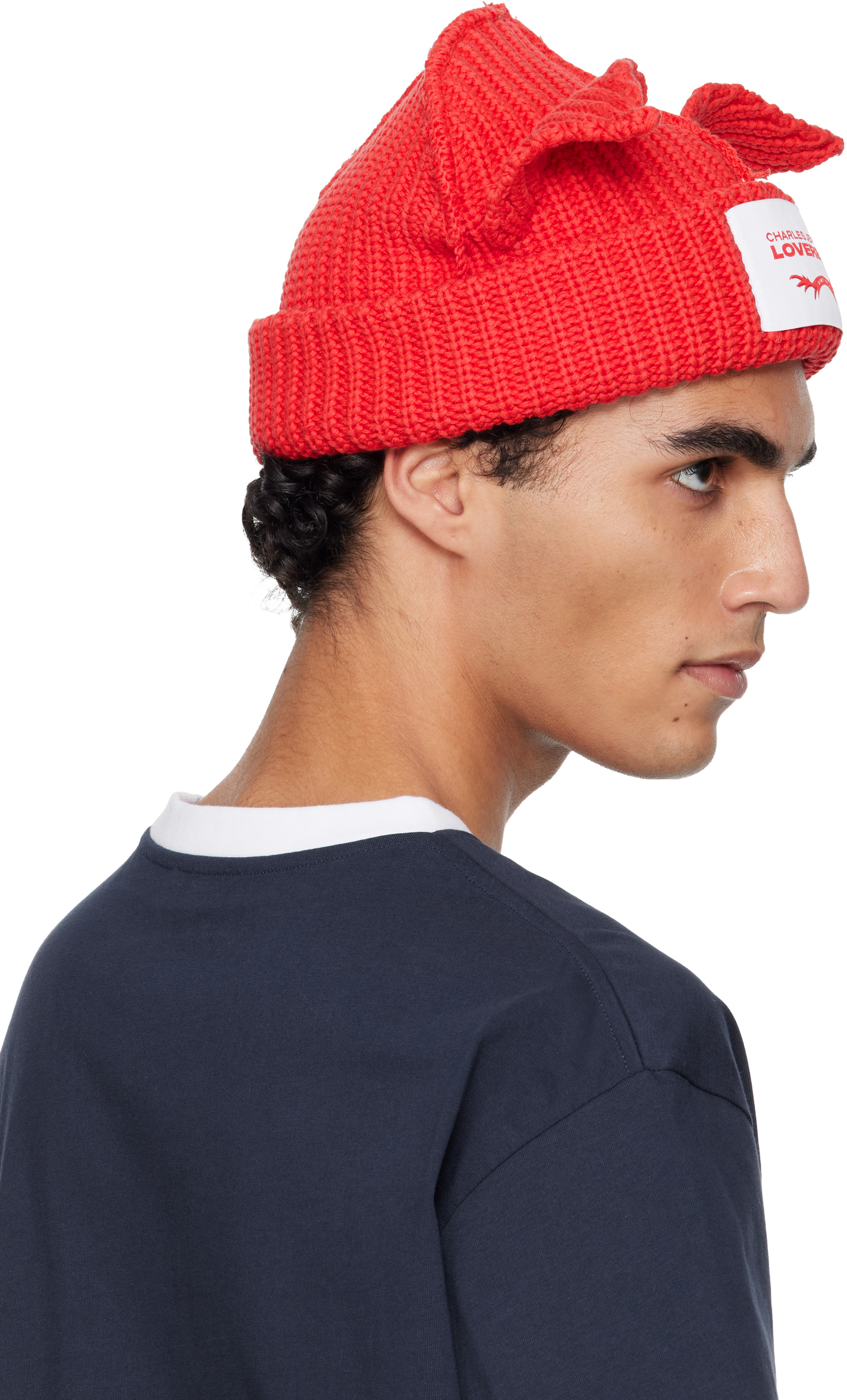 Charles Jeffrey LOVERBOY: レッド Chunky Ears ビーニー | SSENSE 日本