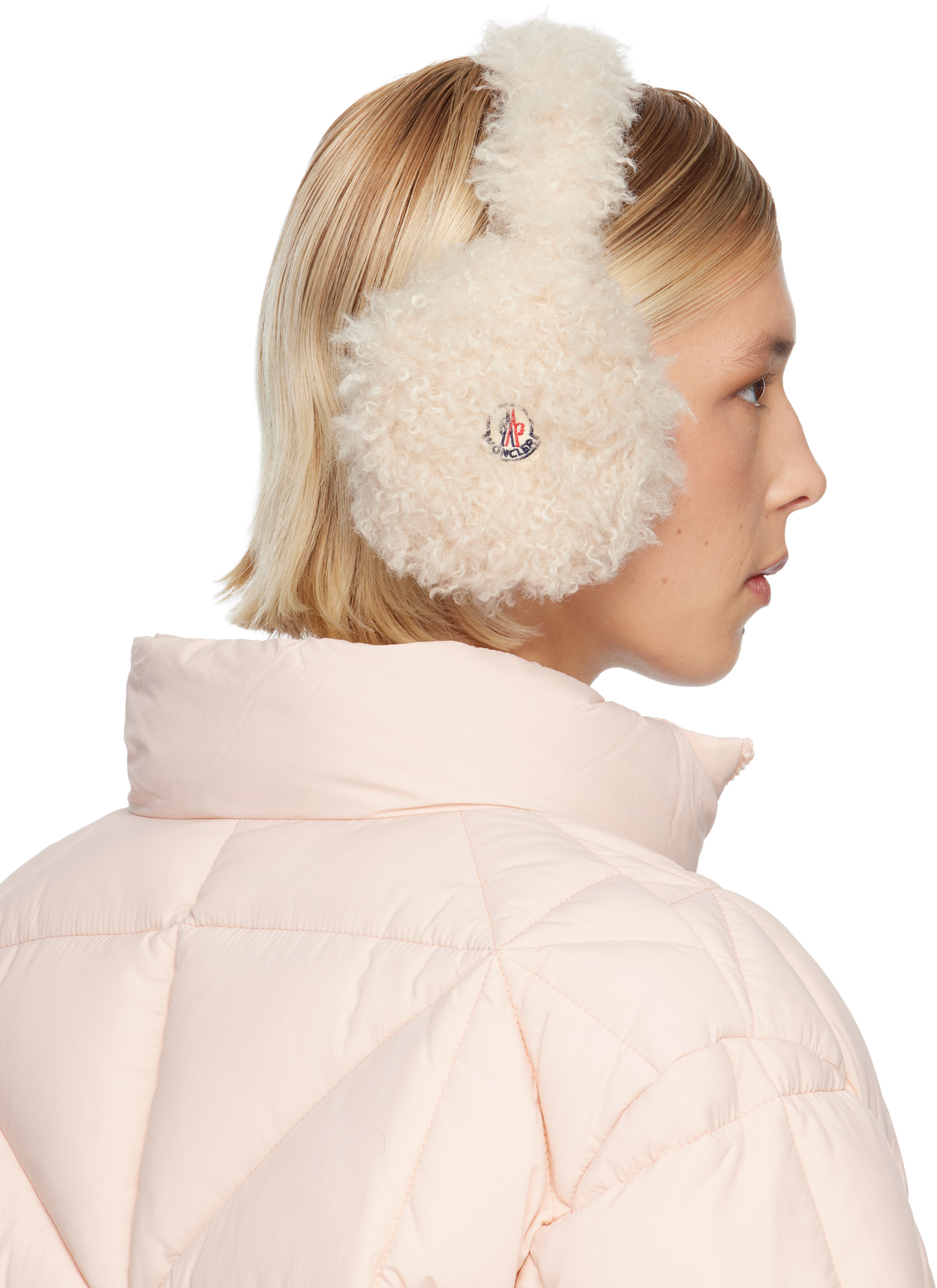 Moncler - ベージュ ロゴ イヤーマフ