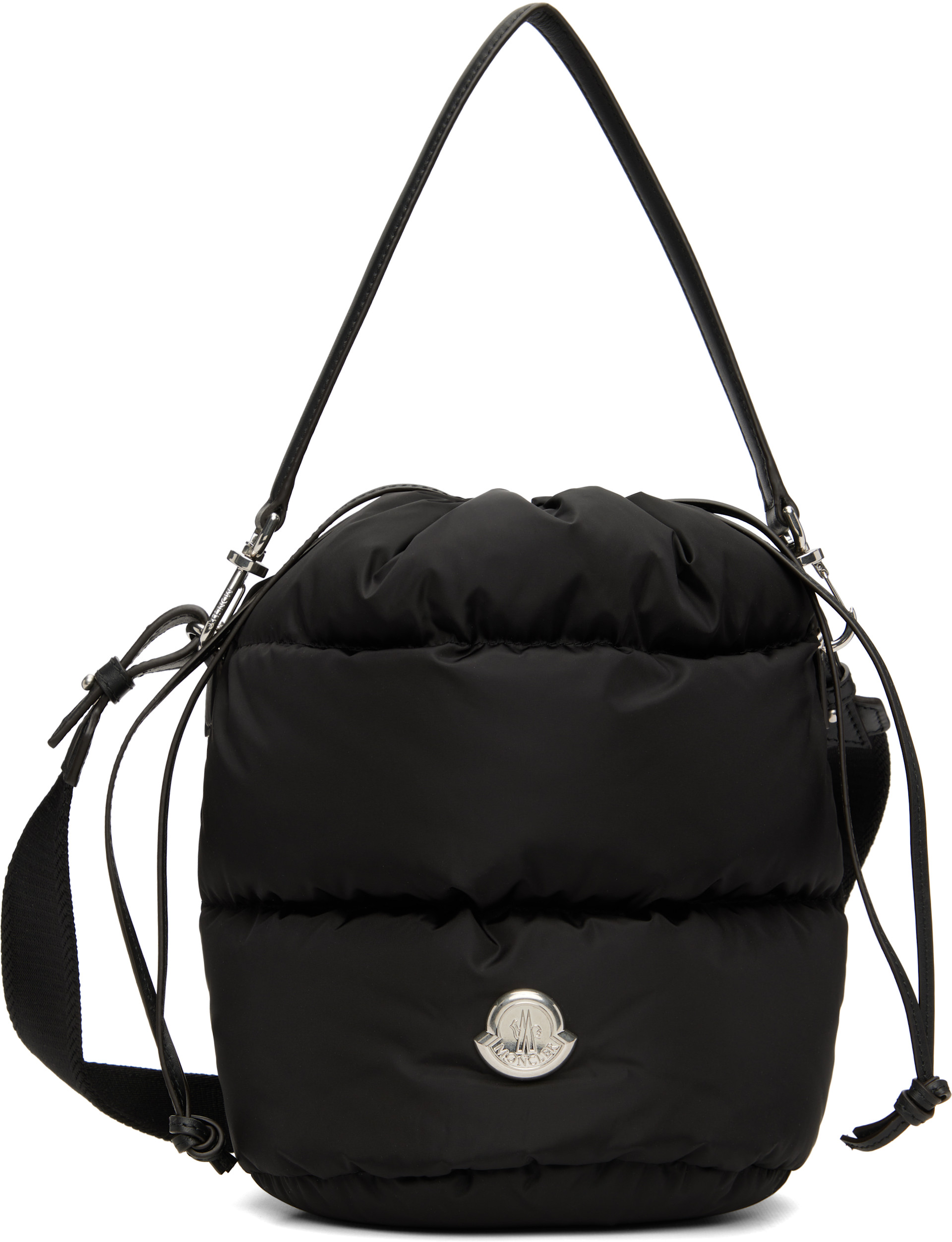 Moncler: Black Caradoc Water-Repellent Bucket Bag | SSENSE