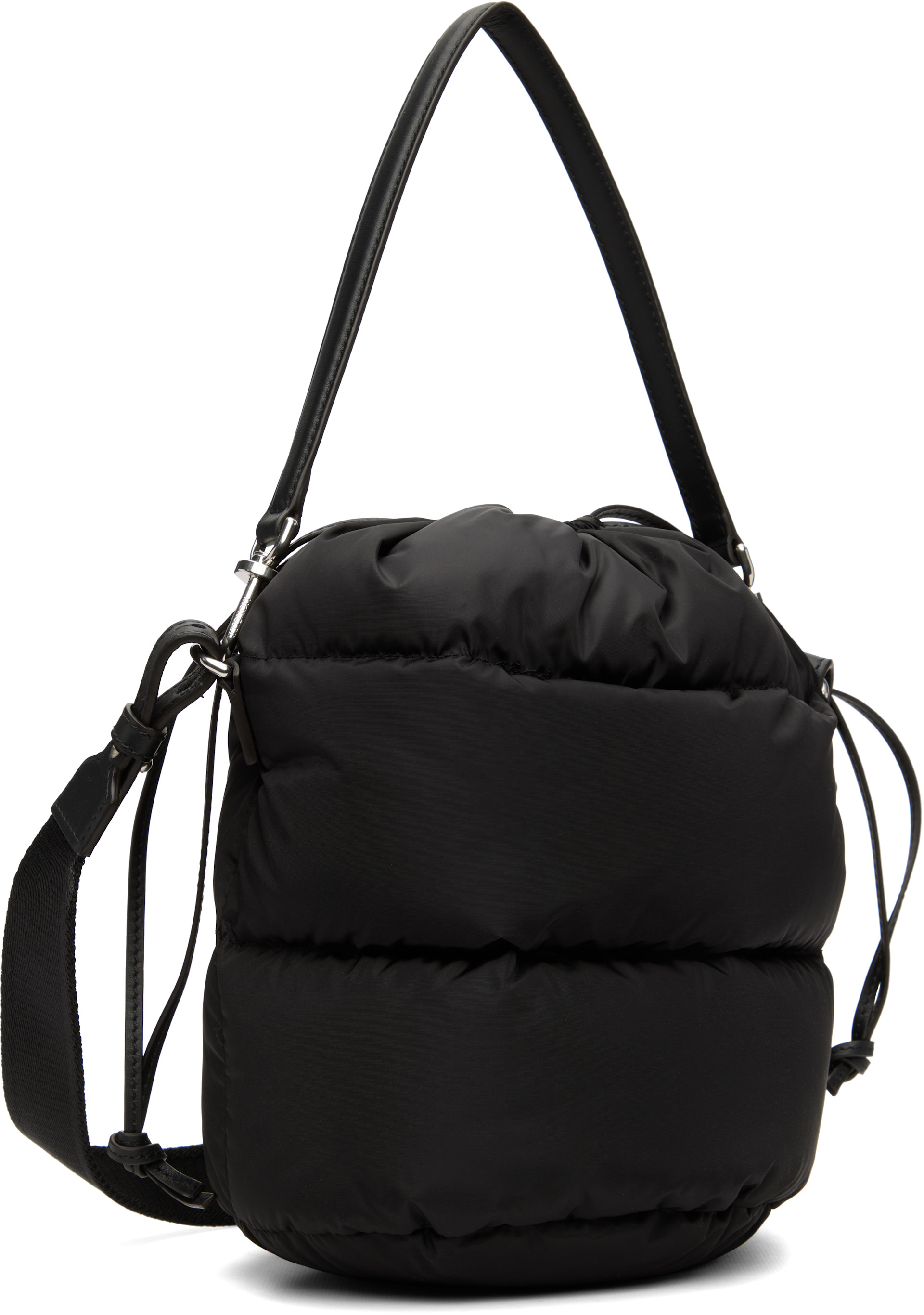 Moncler: Black Caradoc Water-Repellent Bucket Bag | SSENSE