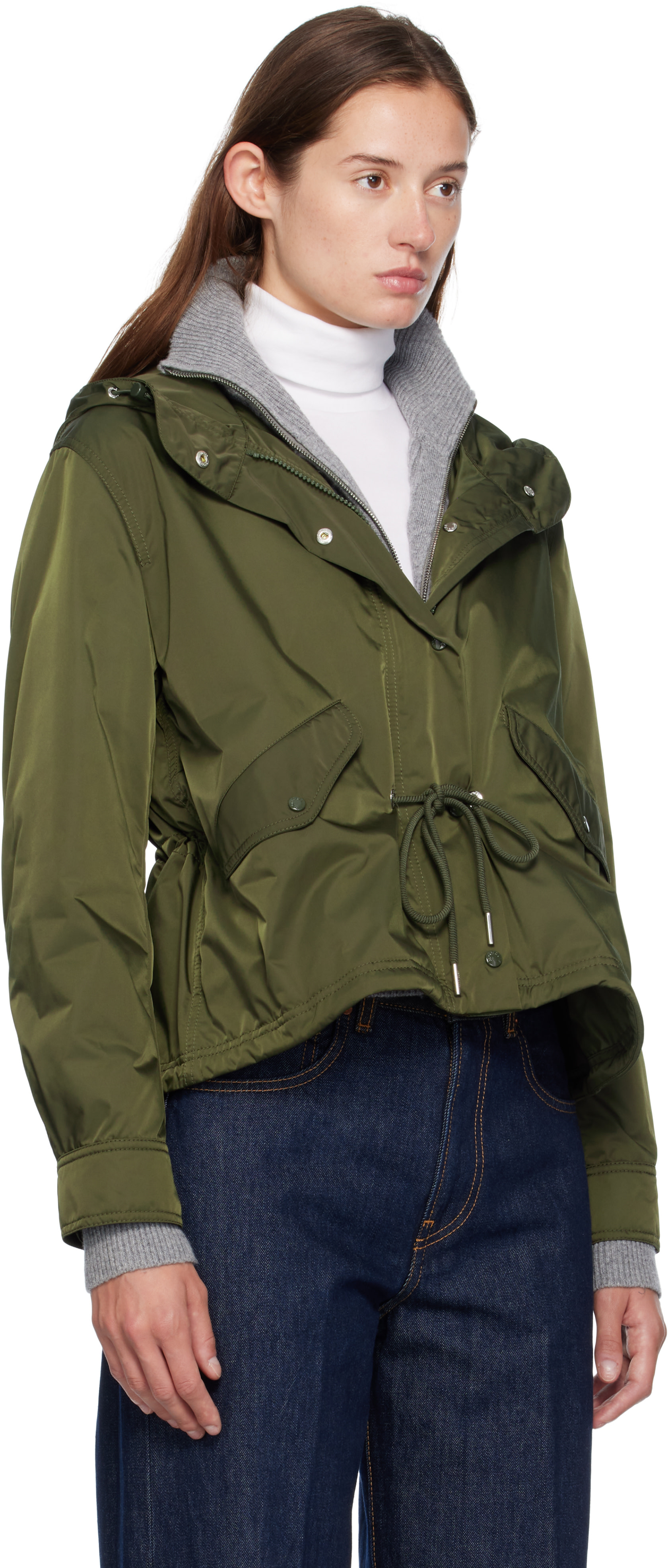 Moncler: Green Noizay Hooded Parka Jacket | SSENSE
