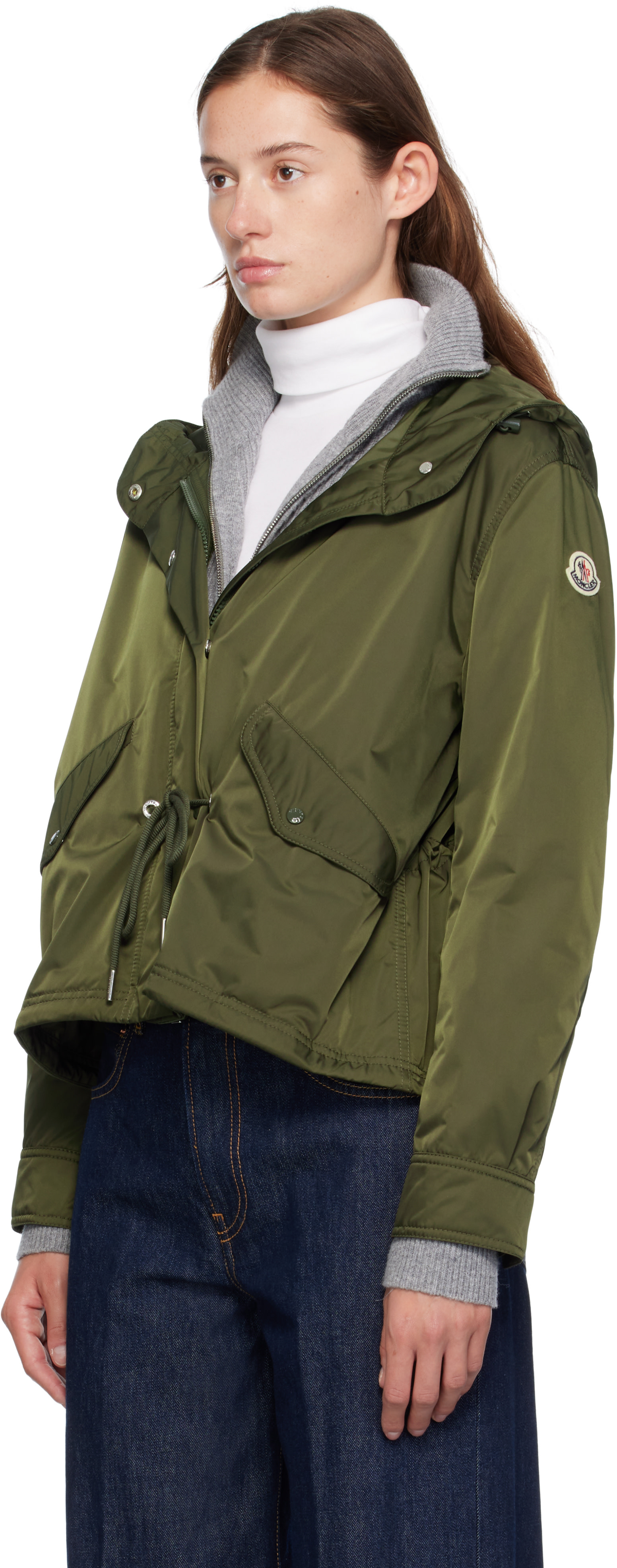 Moncler: Green Noizay Hooded Parka Jacket | SSENSE