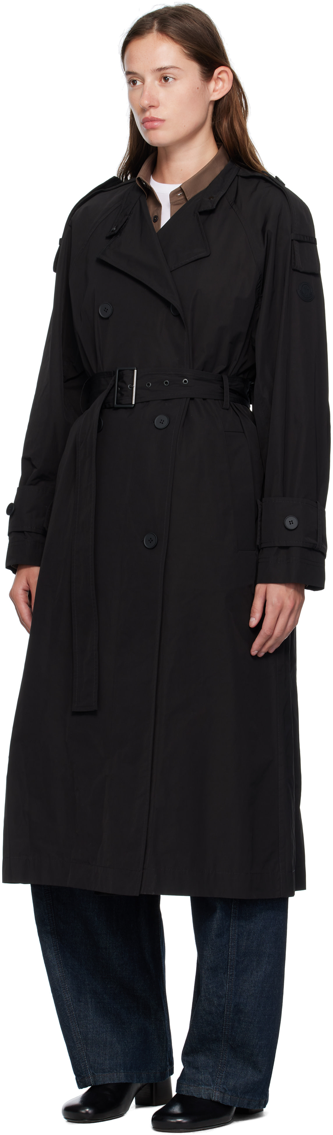 Moncler - Trench Matte Trevoux noir