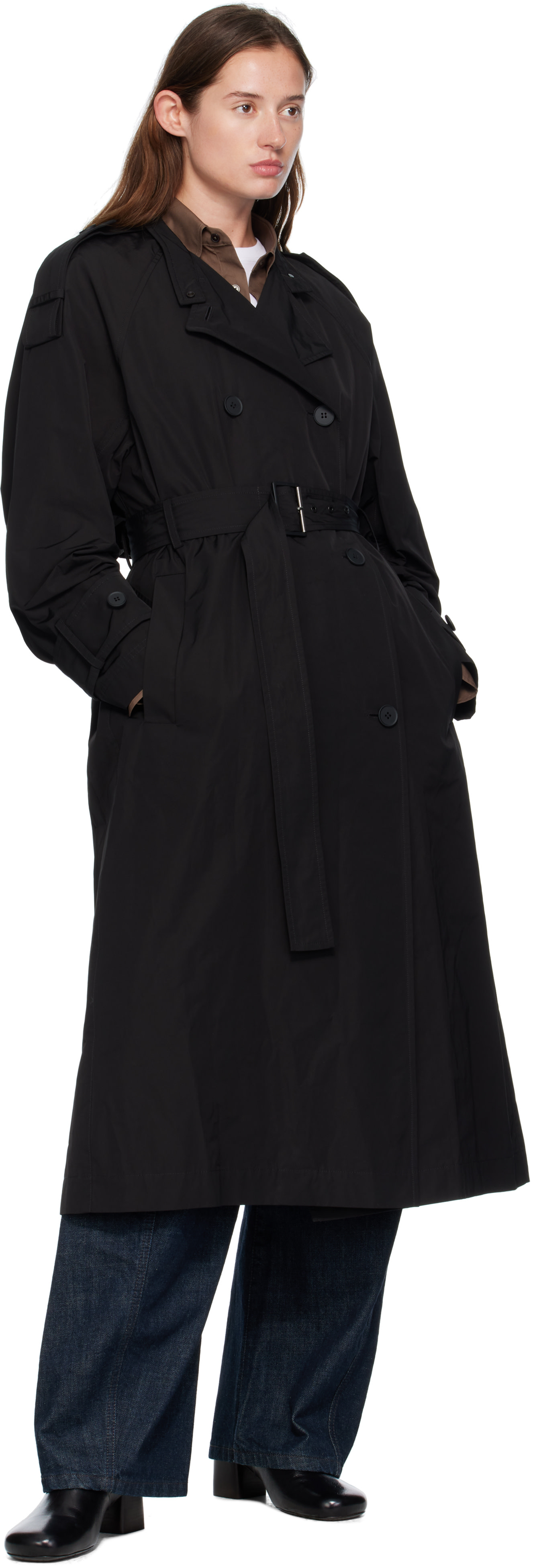 Moncler - Trench Matte Trevoux noir