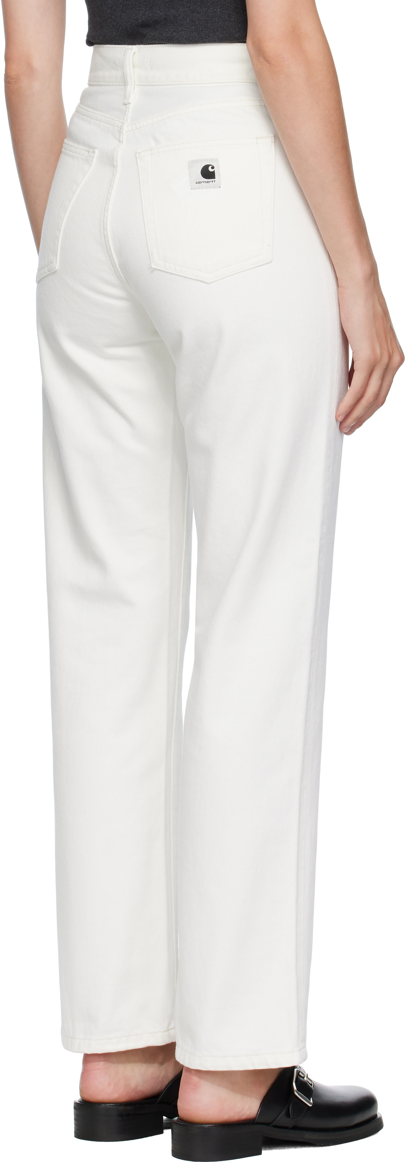 Carhartt Work In Progress: White Noxon Jeans | SSENSE Canada