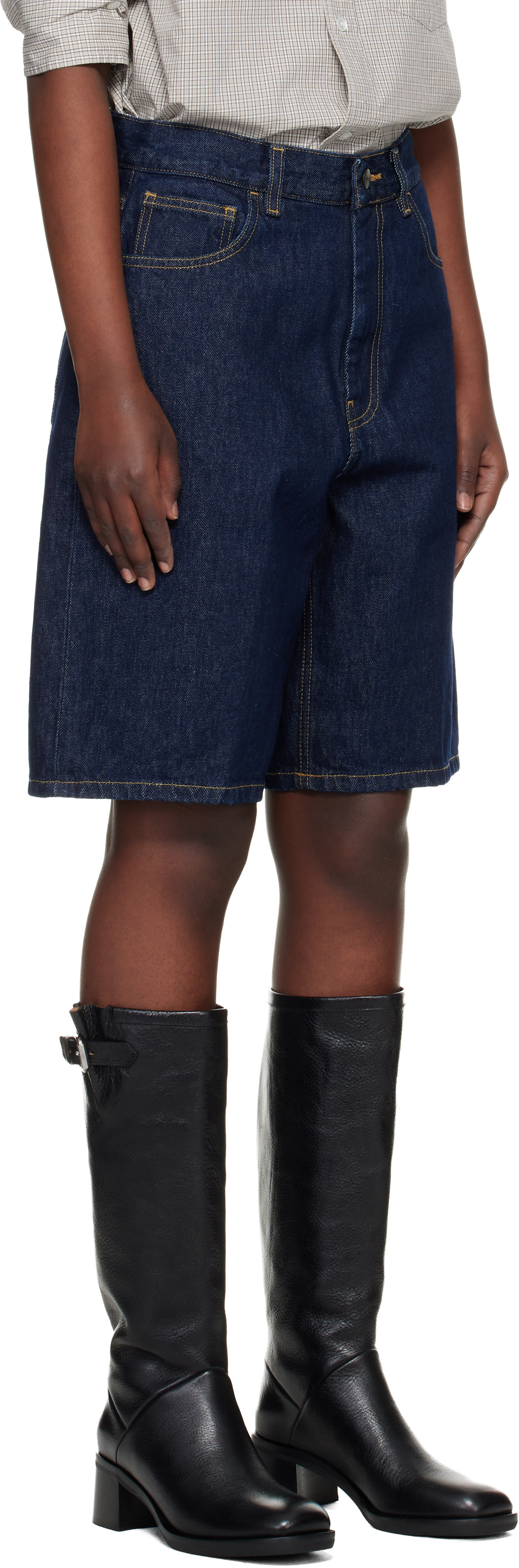 Carhartt Work In Progress - Short Brandon bleu en denim