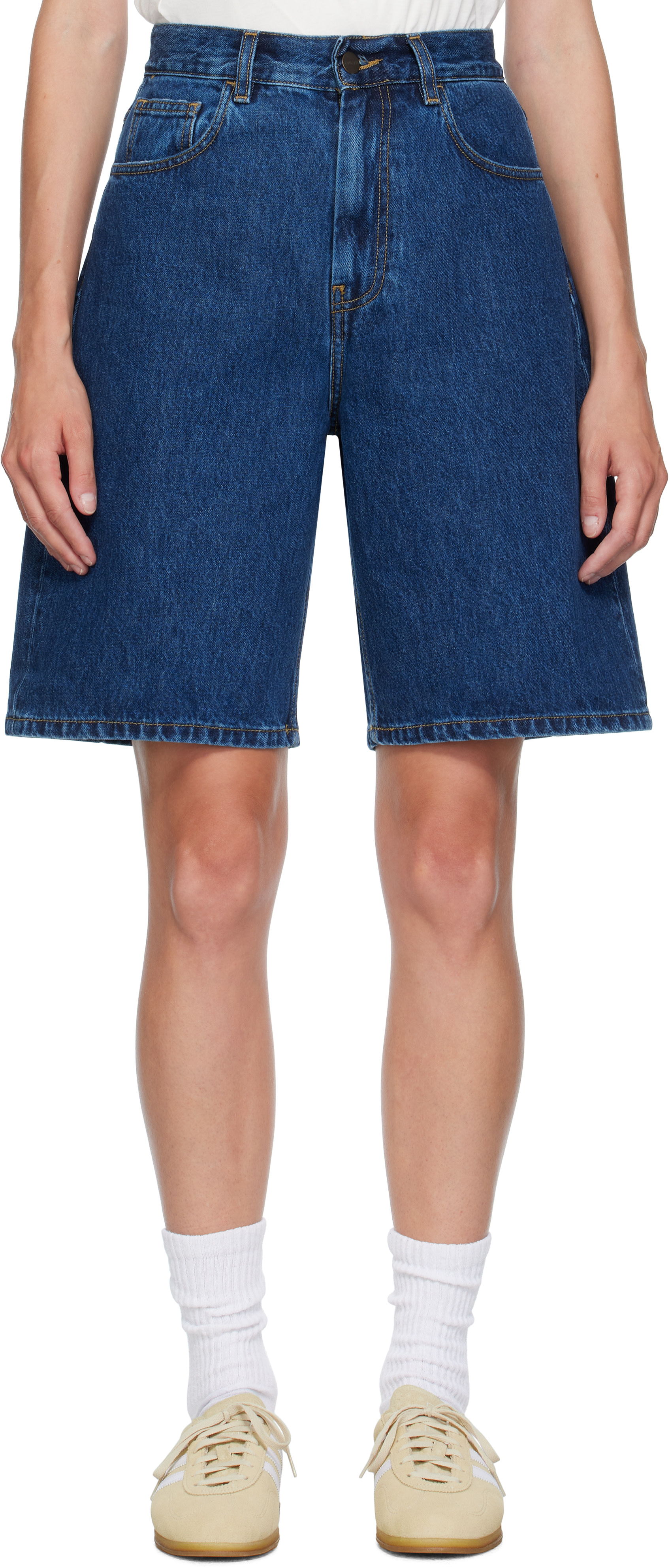 Carhartt Work In Progress - Short Brandon bleu en denim