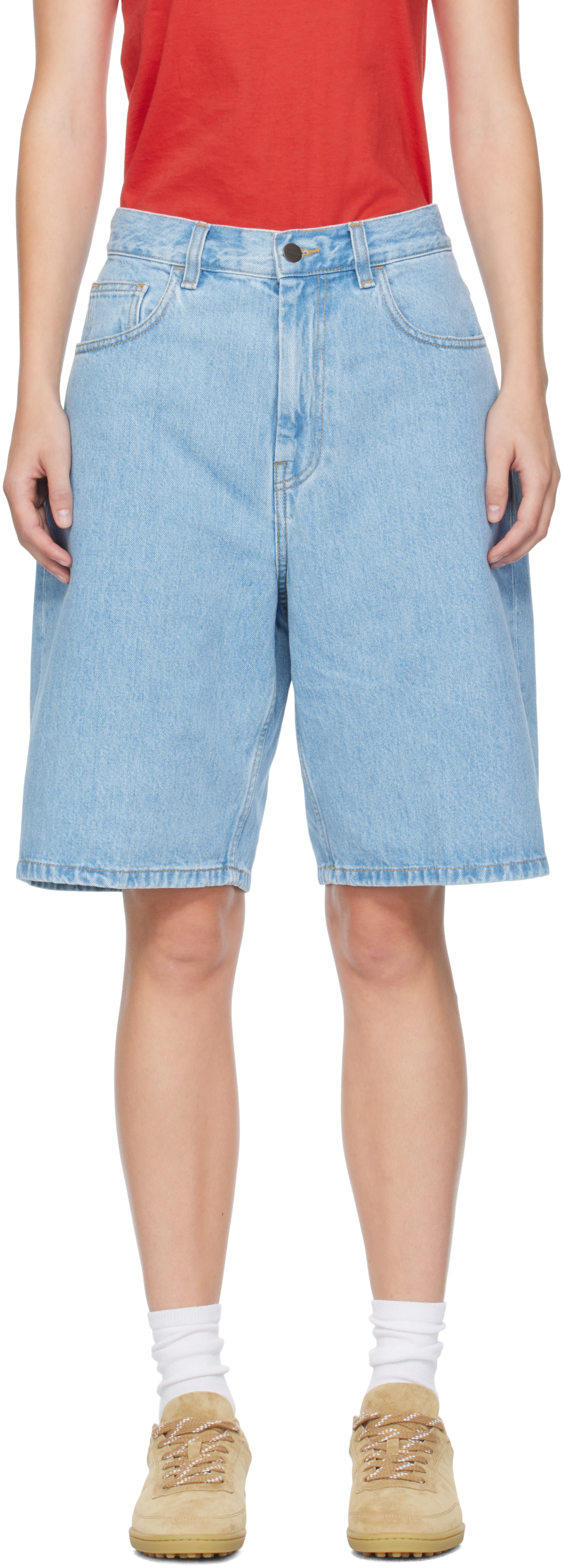 Carhartt Work In Progress: ブルー Brandon デニムショートパンツ