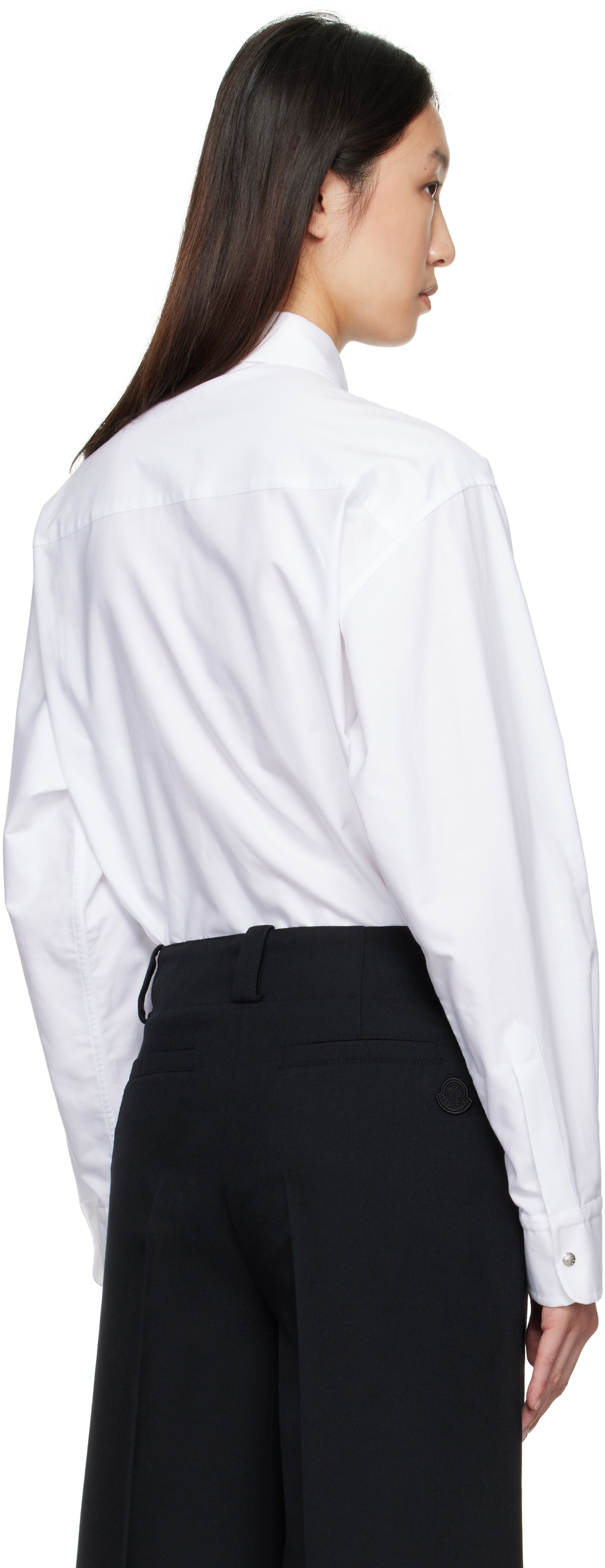 Moncler - Chemise blanche en canevas
