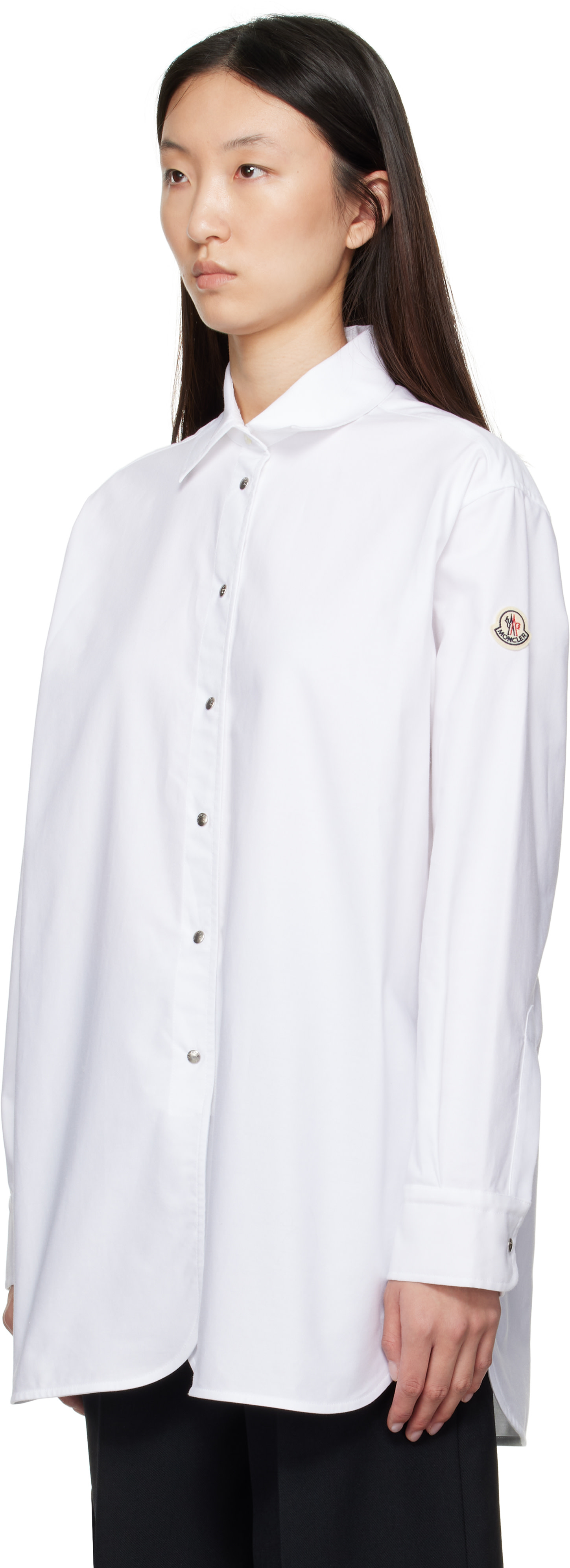 Moncler - Chemise blanche en canevas