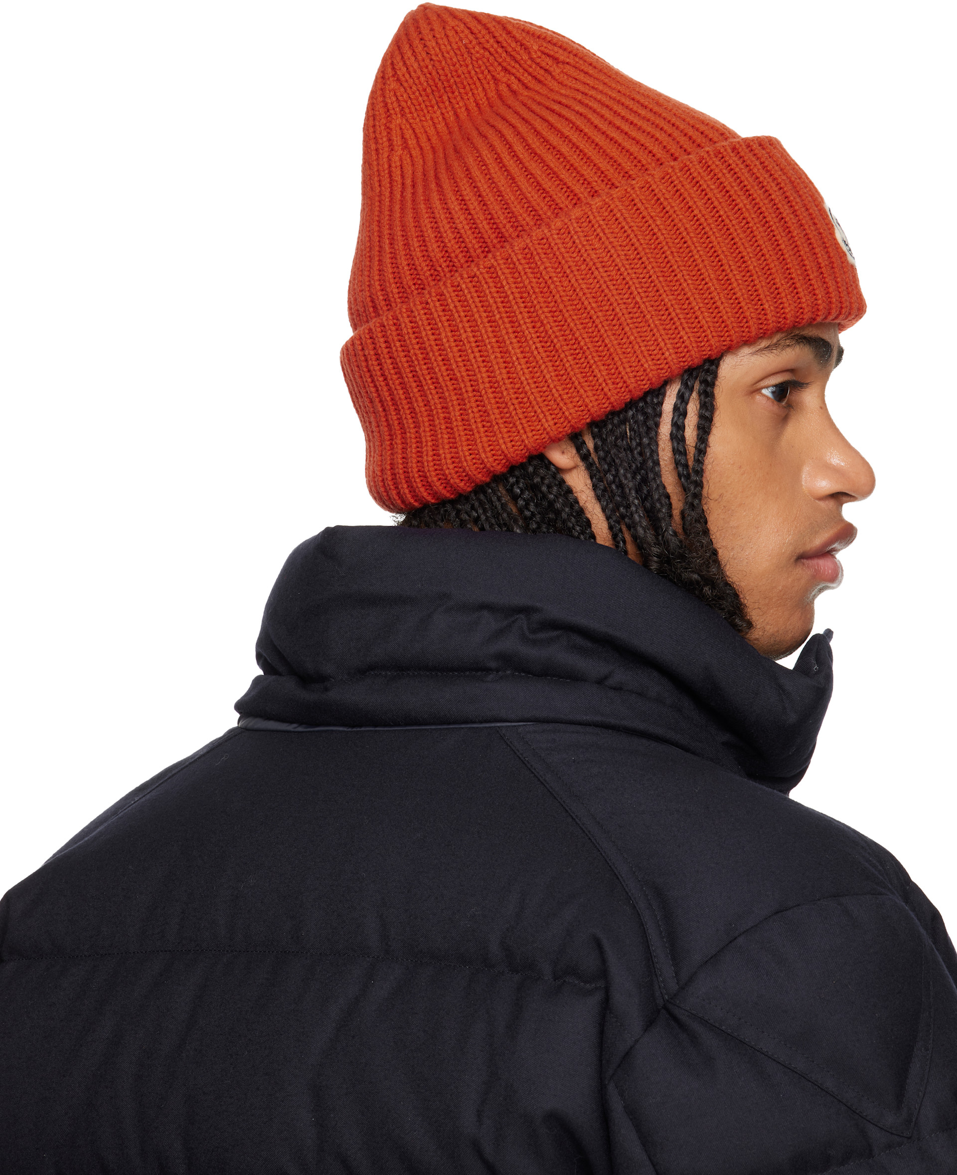 Moncler: オレンジ ウール＆カシミヤ ビーニー | SSENSE 日本