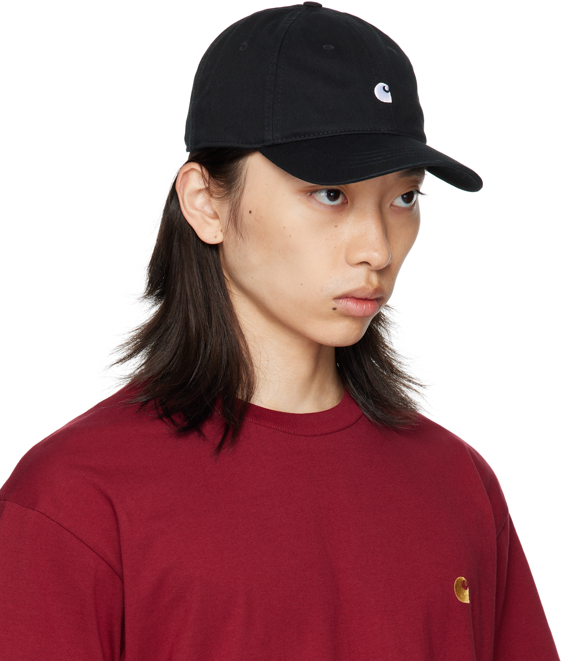 Carhartt Work In Progress: ブラック Madison ロゴ キャップ | SSENSE