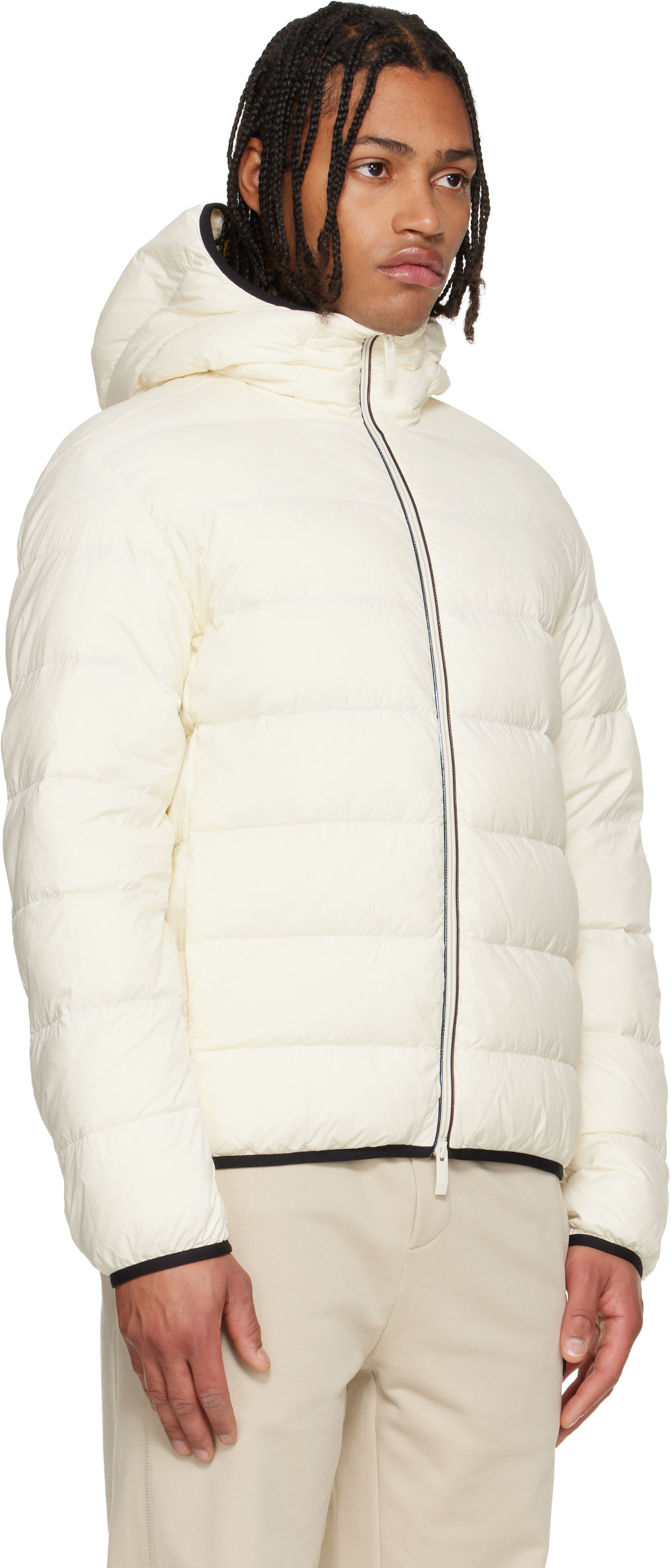 Moncler - 灰白色 Erdon Short 羽绒夹克