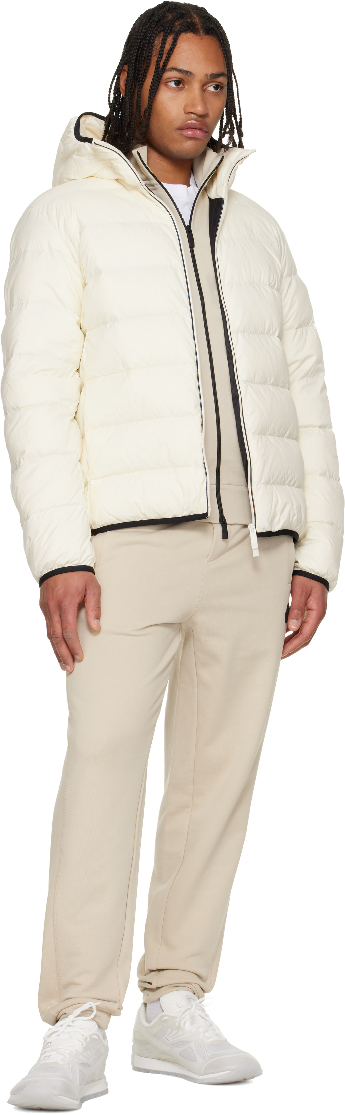 Moncler - 灰白色 Erdon Short 羽绒夹克