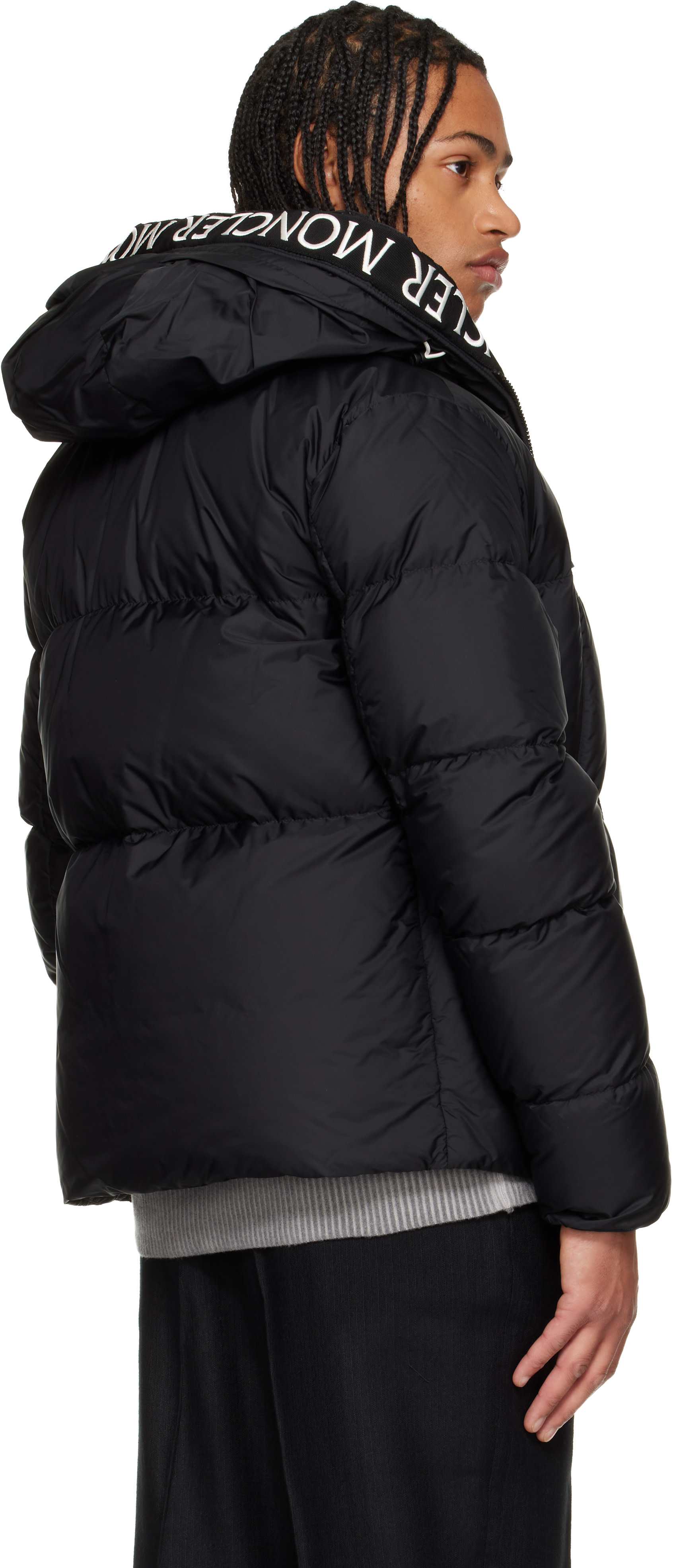 Moncler: Black Montcla Hooded Short Down Jacket | SSENSE