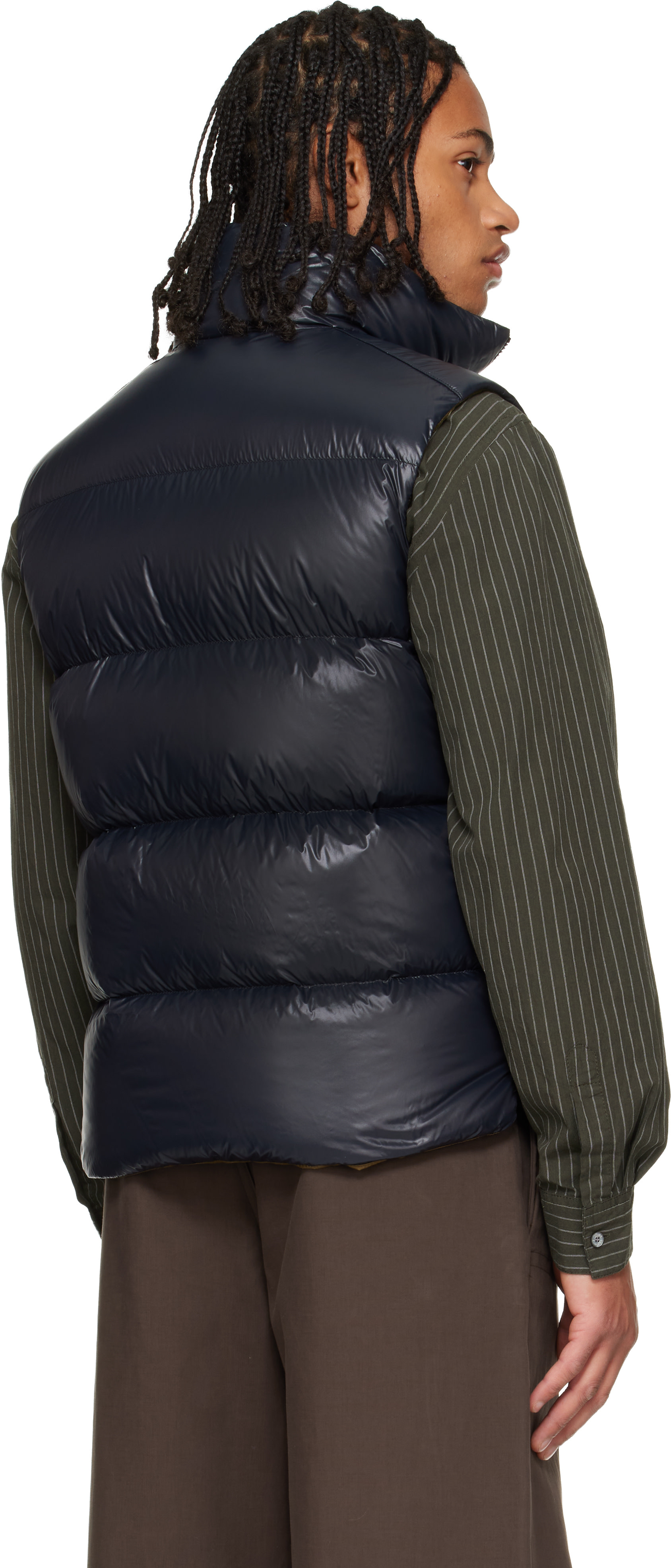 Moncler: Navy Lipsi Down Vest | SSENSE