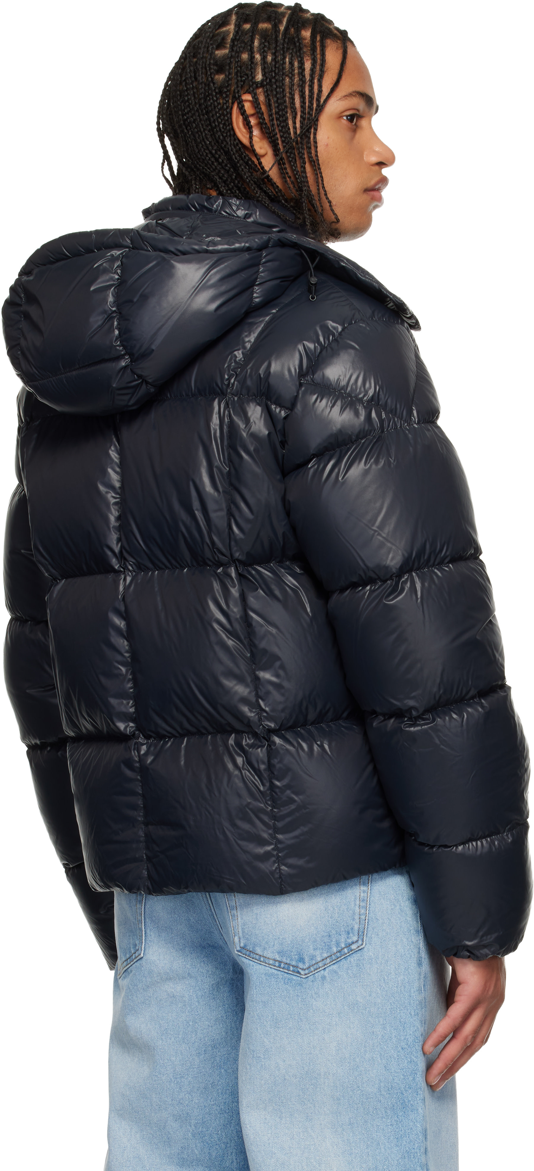 Moncler - 블랙 세르판토 후드 쇼트 다운 재킷