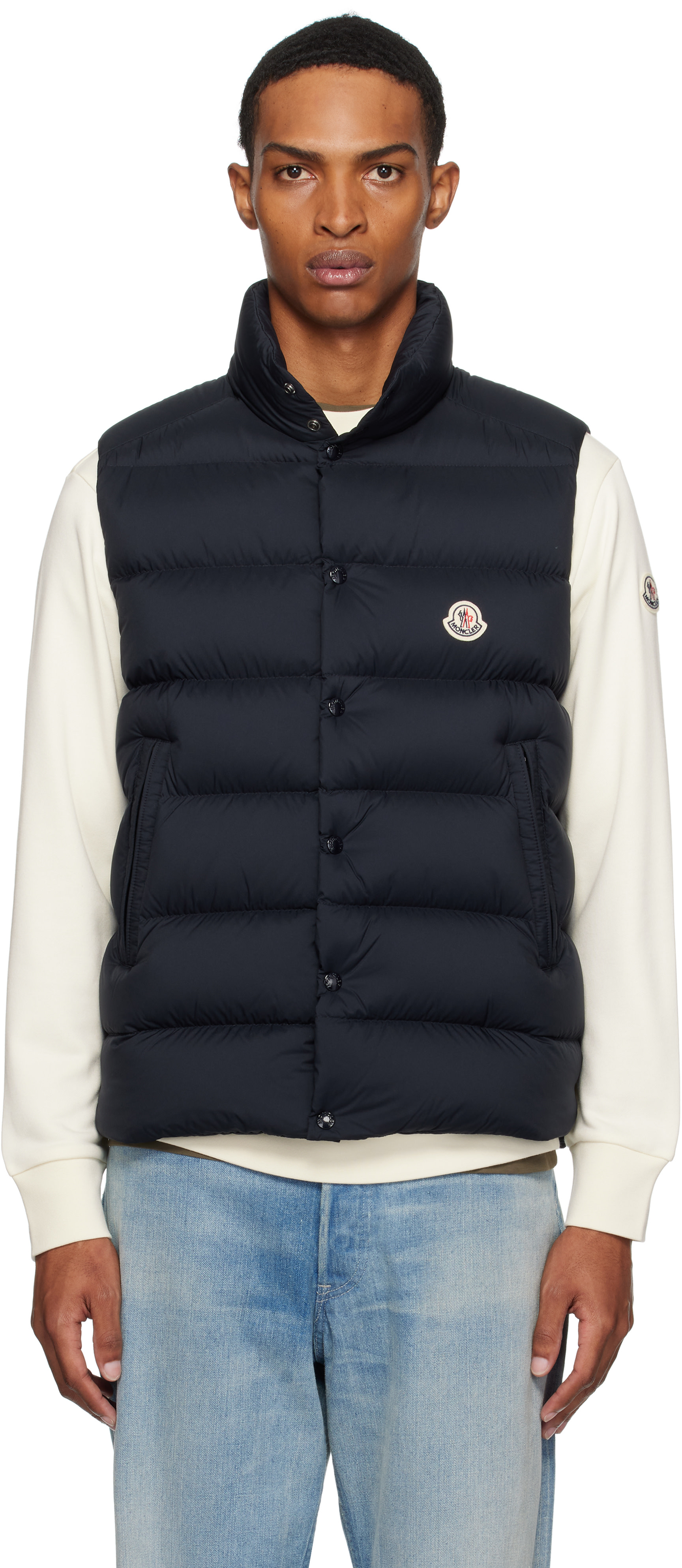 Moncler - 네이비 티브 다운 베스트