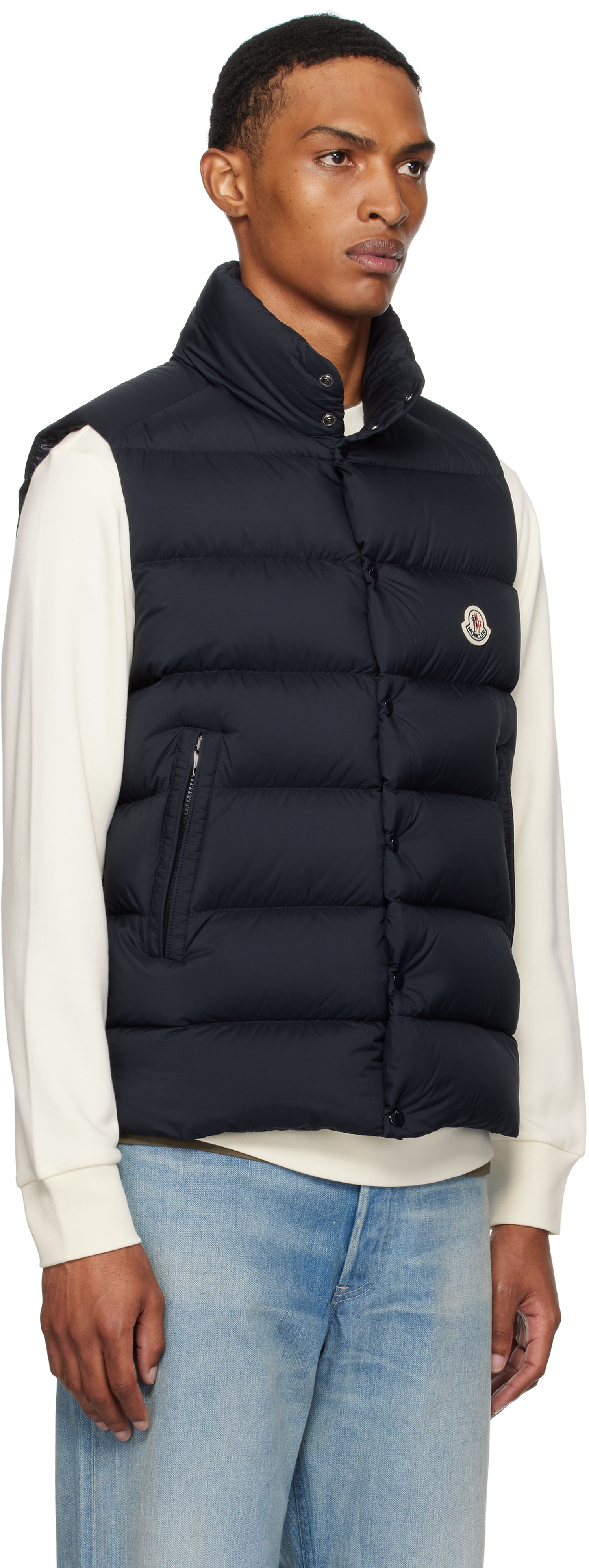 Moncler - 네이비 티브 다운 베스트