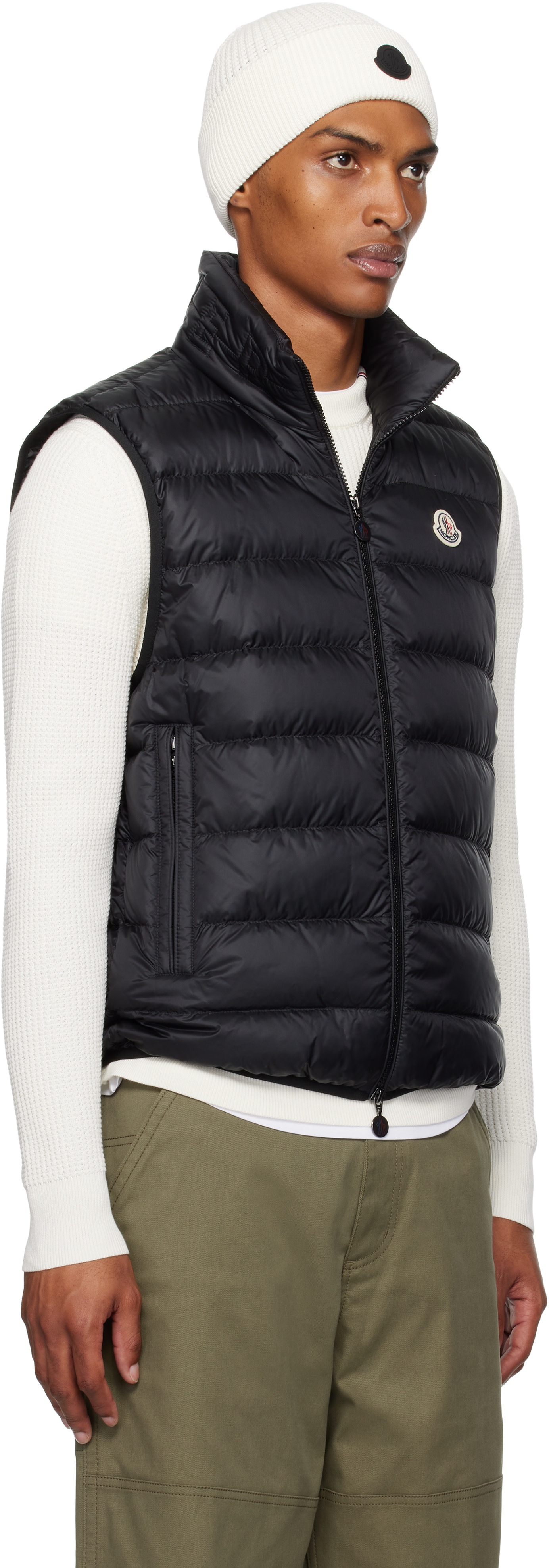 Moncler: Black Rocoque Down Vest | SSENSE